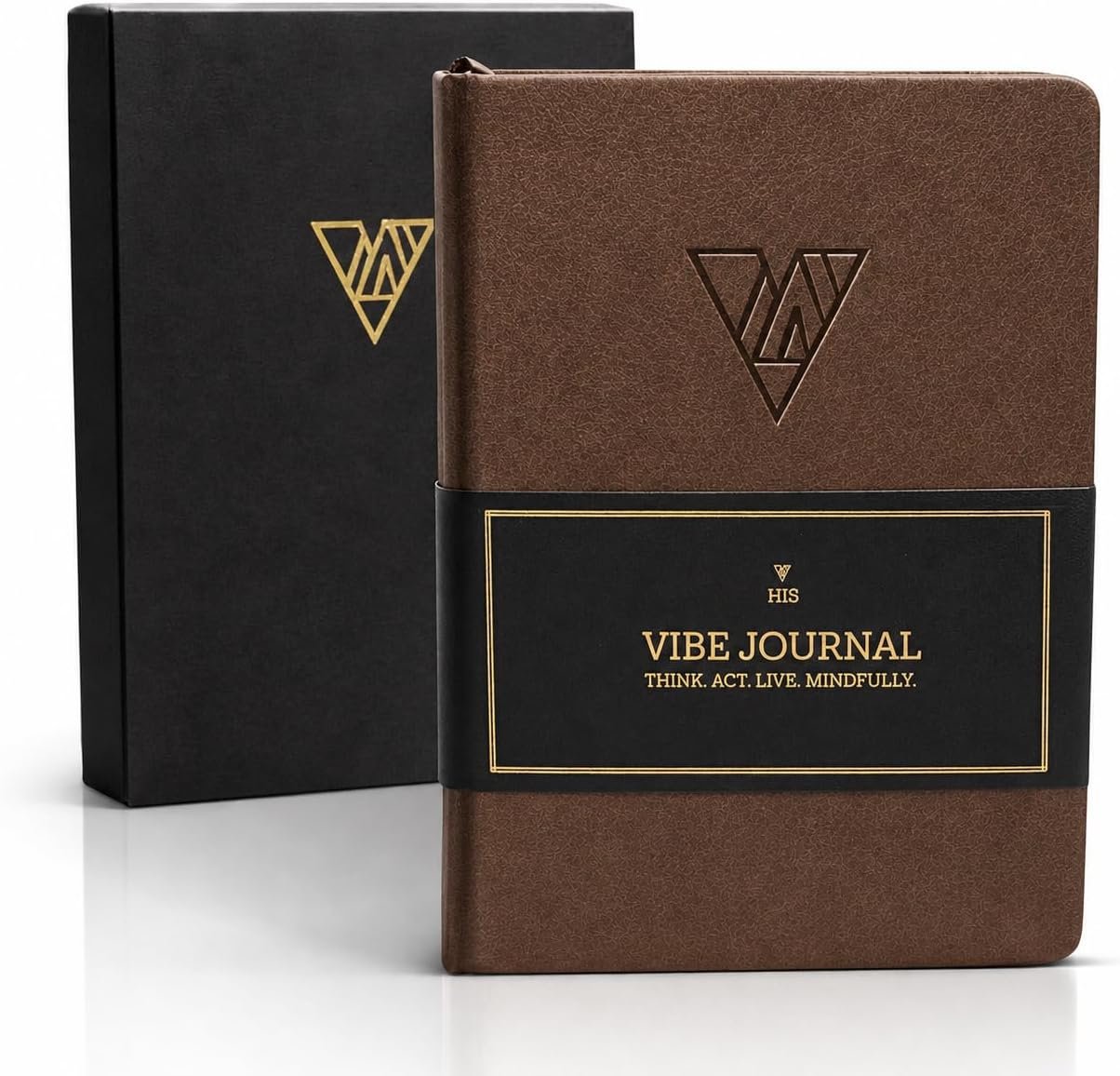 Guided Journal for Men | 13-Week Mindfulness & Self Mastery Journal for Gratitude, Reflection & Self Improvement | Unique Daily Prompts & Exercises | A5 Vegan Leather | Premium Gift Box | His Vibe