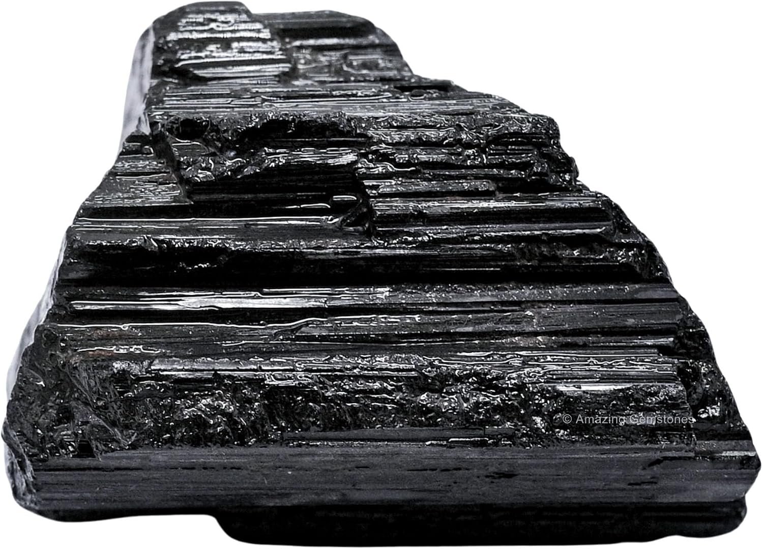 Amazing Gemstone Black Tourmaline Crystal – 1 Piece of 200-350 Grams – Very High Grade Black Tourmaline Crystals Rough Raw for Protection, Good Vibes Turmalina Negra Piedra Originales