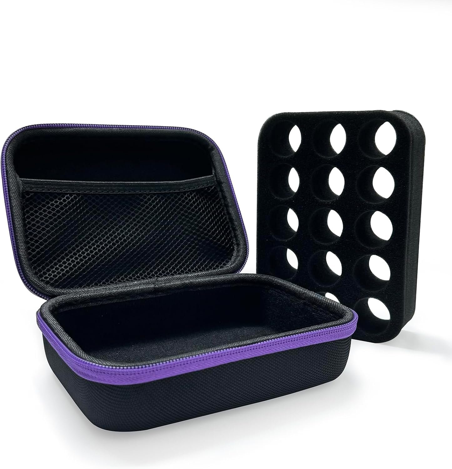 Essential Oils Case Glass Bottle Hard Round Carrying Case Storage Bag for 5ml 10ml Roller Bottles Spray Bottle Oil Vial Bottles