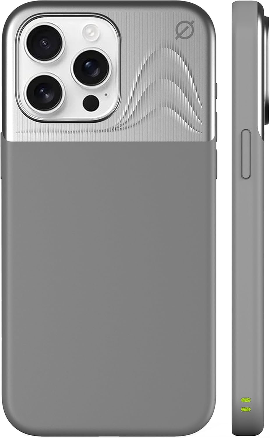 Atom Studios EMF Case for iPhone 15 Pro, Drop Protection to 10FT, MagSafe Compatible Alara 5G Cell Phone Technology, USA Developed with 20 Global Patents – Grey