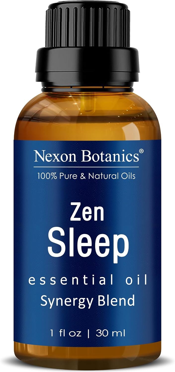 Zen Sleep Essential Oil Blend 30 ml – Lavender & Rosemary Relaxing Oil for Diffusers & Humidifiers – Calming Aromatherapy for Peaceful Sleep – Nexon Botanics