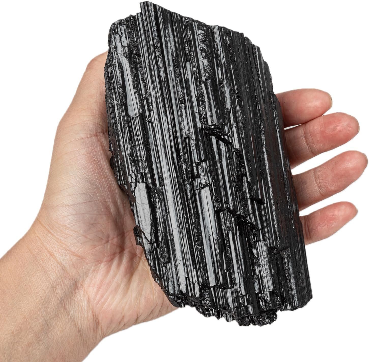 Large Raw Black Tourmaline Crystal Natural Rough Stone Healing Crystals for Meditation Reiki Energy Decoration 2-3lbs