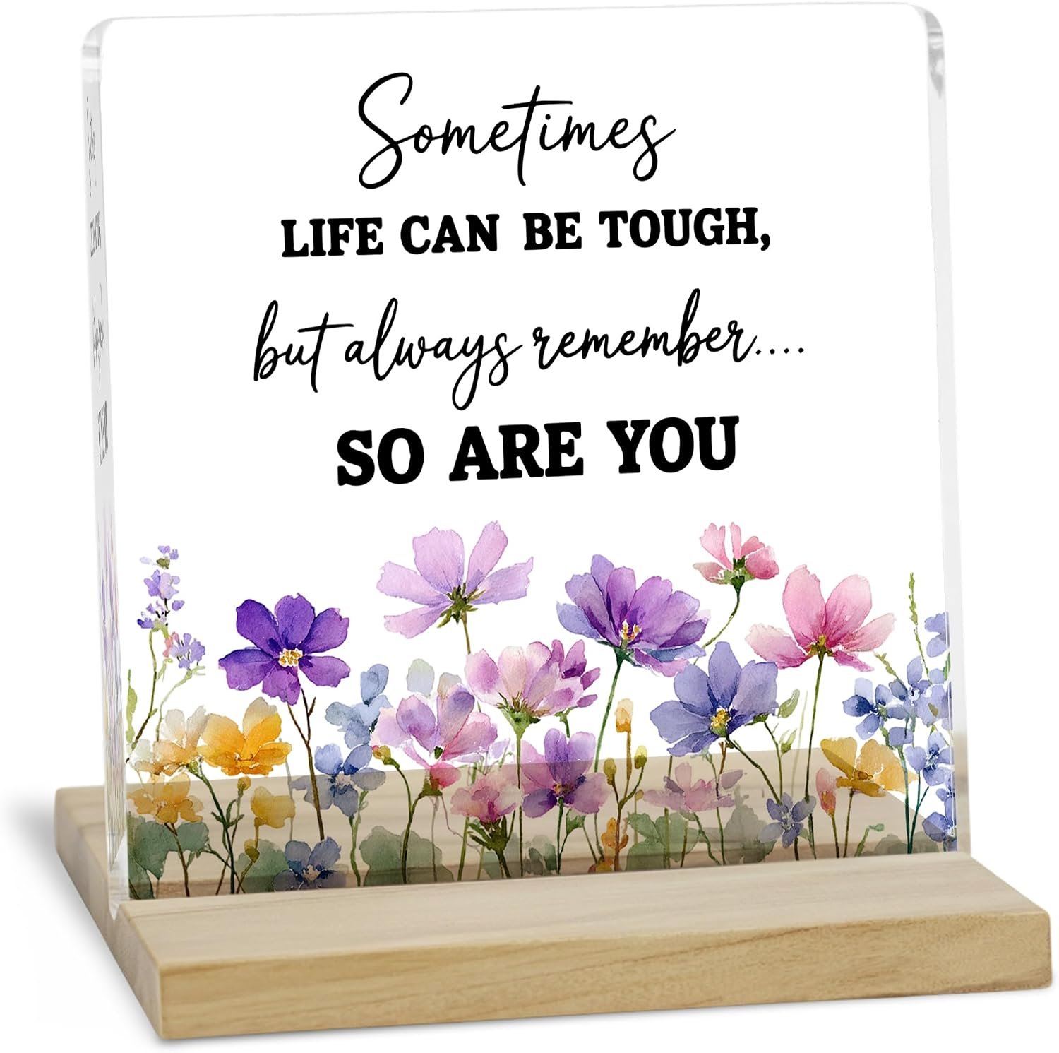 Inspirational Quotes Desk Decor Sign, Always Remember So Are You Acrylic Plaque