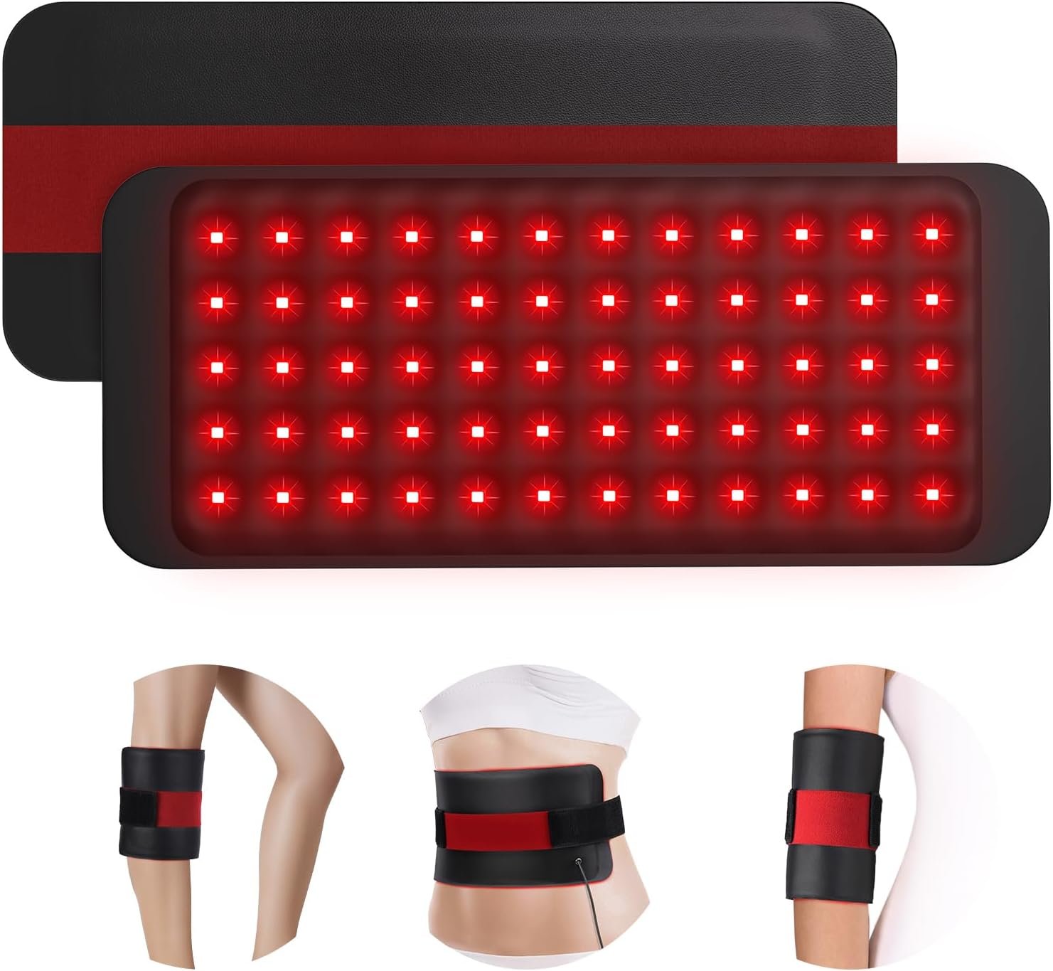 Comfytemp Red Light Pad for Body, 14.4” x 6.1” Near Infrared Light Wrap, Wearable Flexible Soft Light Pad for Back Knee Joint Muscle, 660nm & Invisible 850nm(Corded)