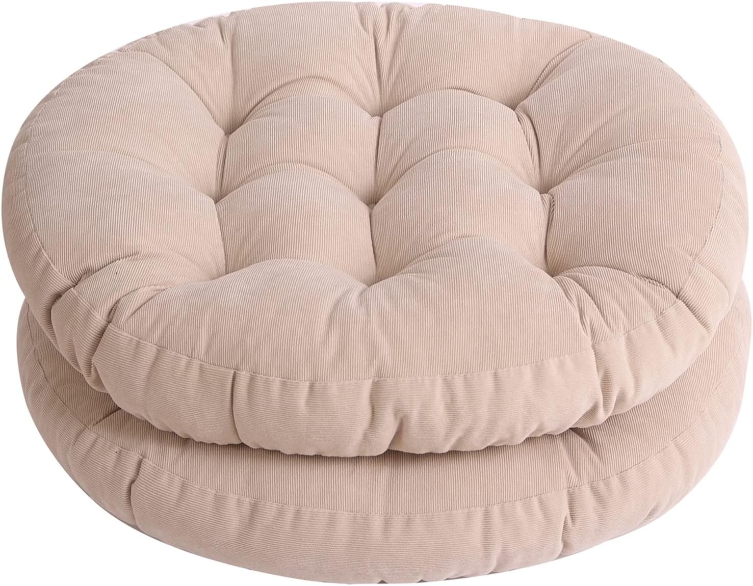 Tiita Outdoor Cushions Square Floor Pillow Thicken Tufted Seat Pad Large Floor Cushion for Yoga Meditation Living Room