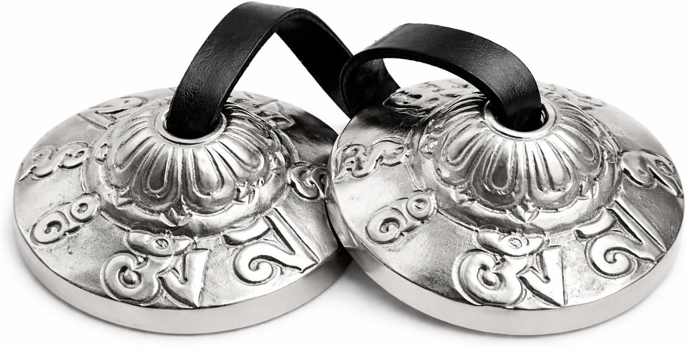 Premium Bronze Tingsha Cymbals Bells – Meditation Mindfulness Chime For Chakra Healing Sound Bath Spiritual Gifts Handcrafted Tibetan By Himalayan Bazaar