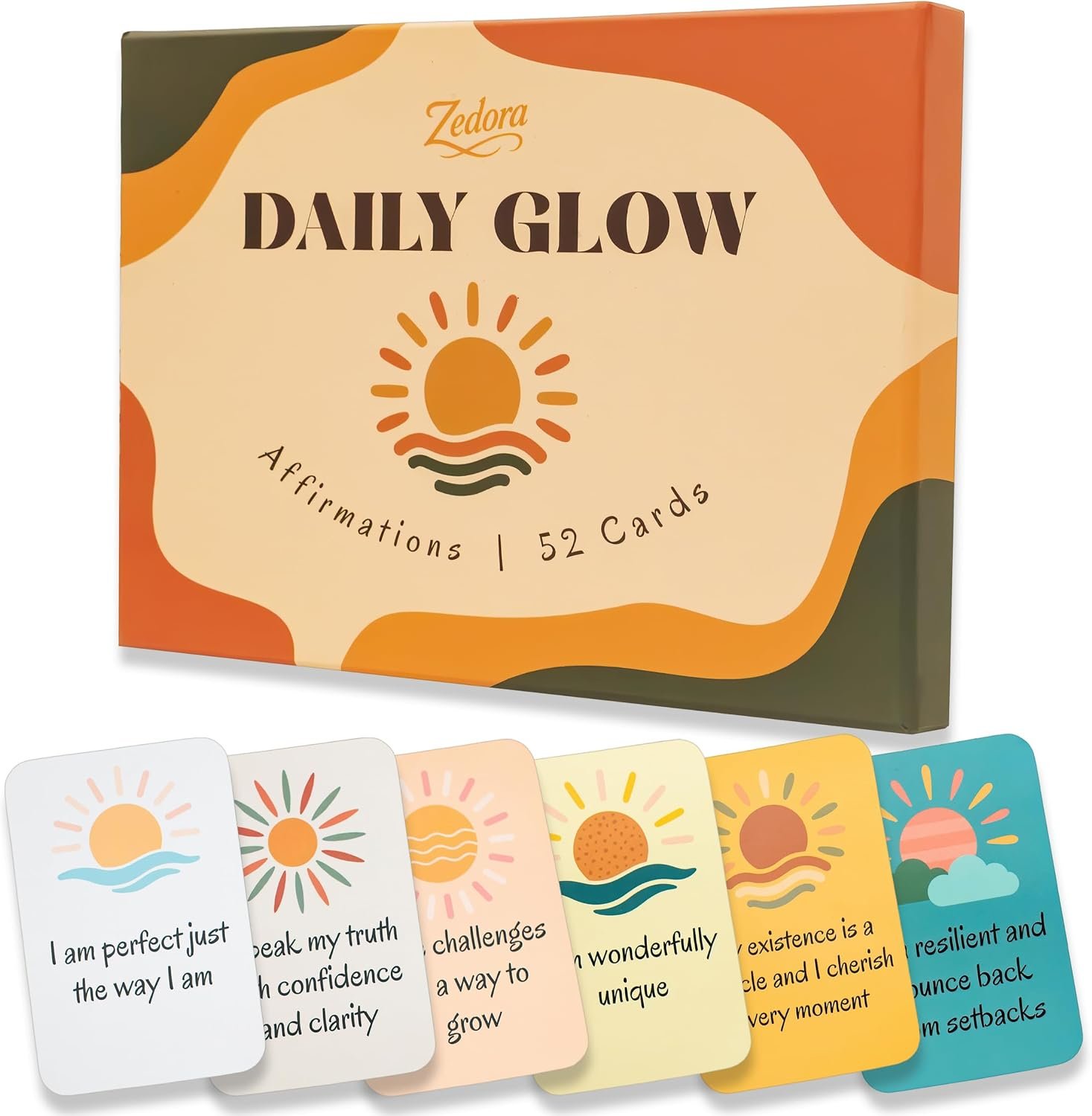 Daily Glow Affirmation Cards – Daily Positivity & Self-Care Deck