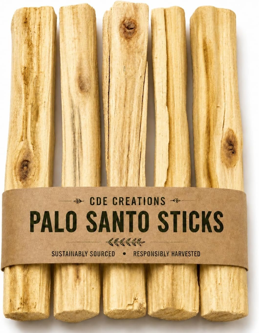 Palo Santo Sticks, Holy Wood for Smudging and Rituals, 5 Pack | Wild harvested holy wood incense sticks for smudging, meditation, yoga, and home fragrance