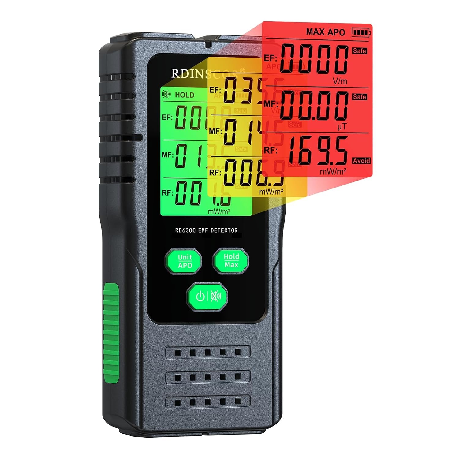 EMF Detector 3-in-1 Electromagnetic Radiation Meter Ideal for Non-Professional Users | AC Magnetic, AC Electric & Microwave Fields, Handheld EMF Reader, For Home, Office & Smart Meters