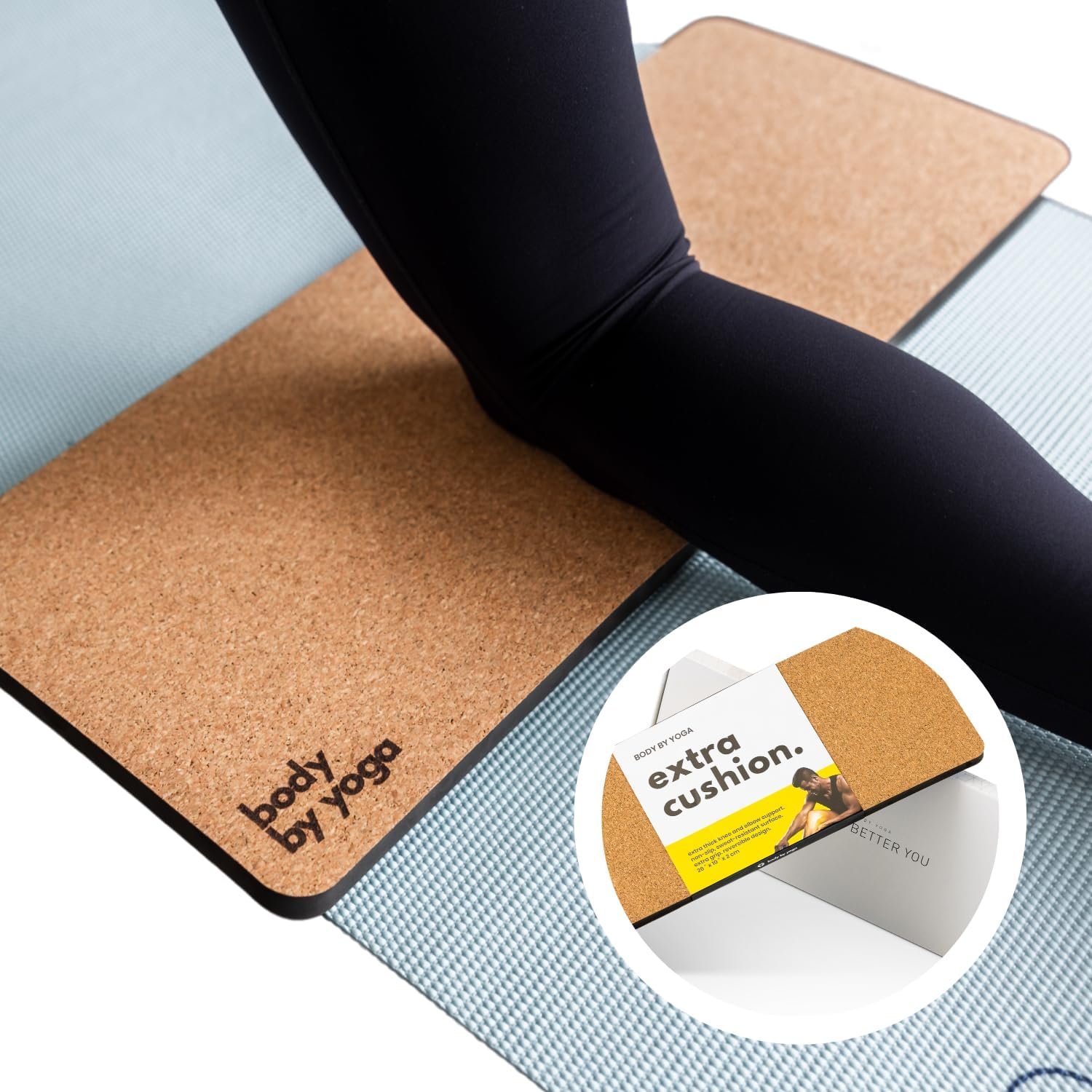 Premium Yoga Knee Pad Cushion – Extra Thick Support for Knees, Elbows & Headstands | All the Comfort of an Extra Thick Yoga Mat with the Stability You Need for Standing Poses | Reversible Non-Slip Grip | Ideal for Yoga & Pilates Knee Pads