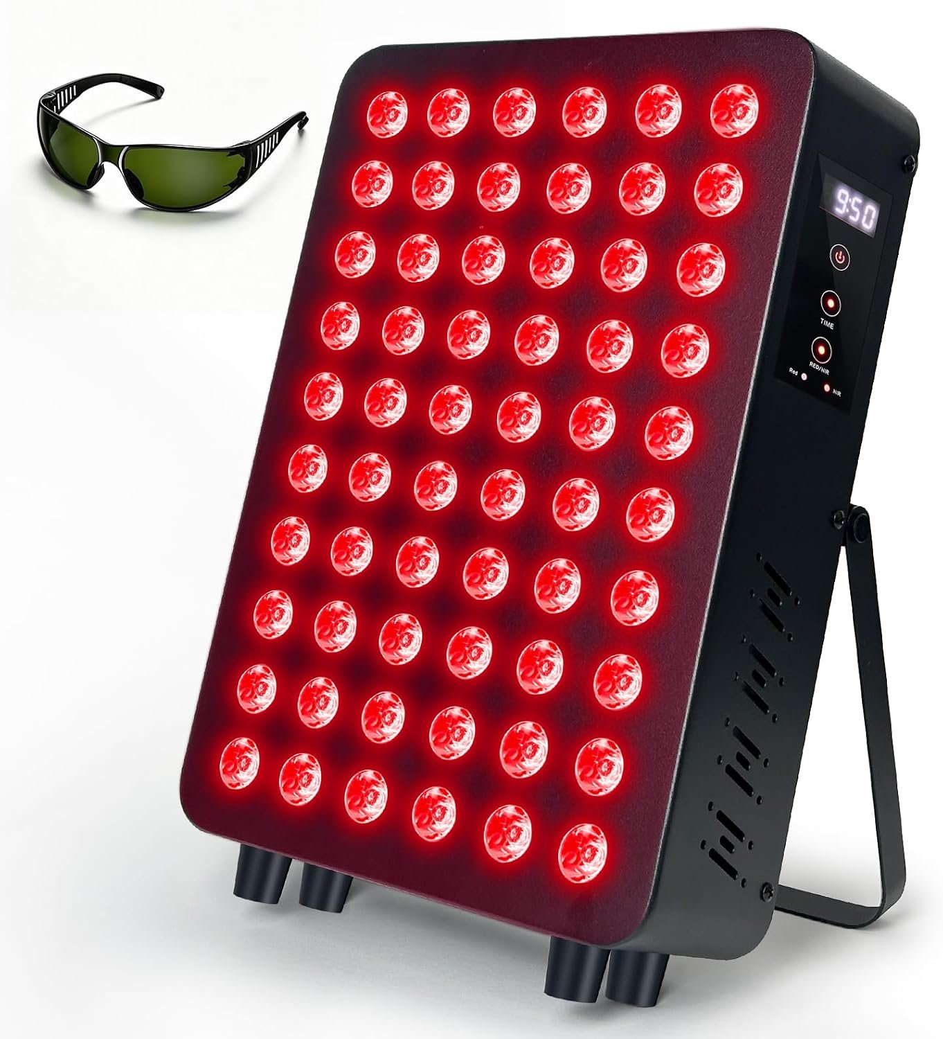 Rika LED Light Therapy,Dual Chip Elite Grade 60 LED Red Infrared Light Device with Near-Infrared Light 660nm 850nm High Power Light Therapy Panel, Ideal for Body, Face, 300W
