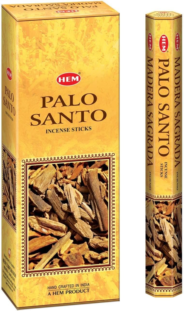 Hem Palo Santo Incense Sticks (120 Sticks, 6 Boxes Inside) – 9 Inches Long, 20g per Box – Perfect for Meditation, Eradicate Negativity, Rituals & Cleansing Aura.
