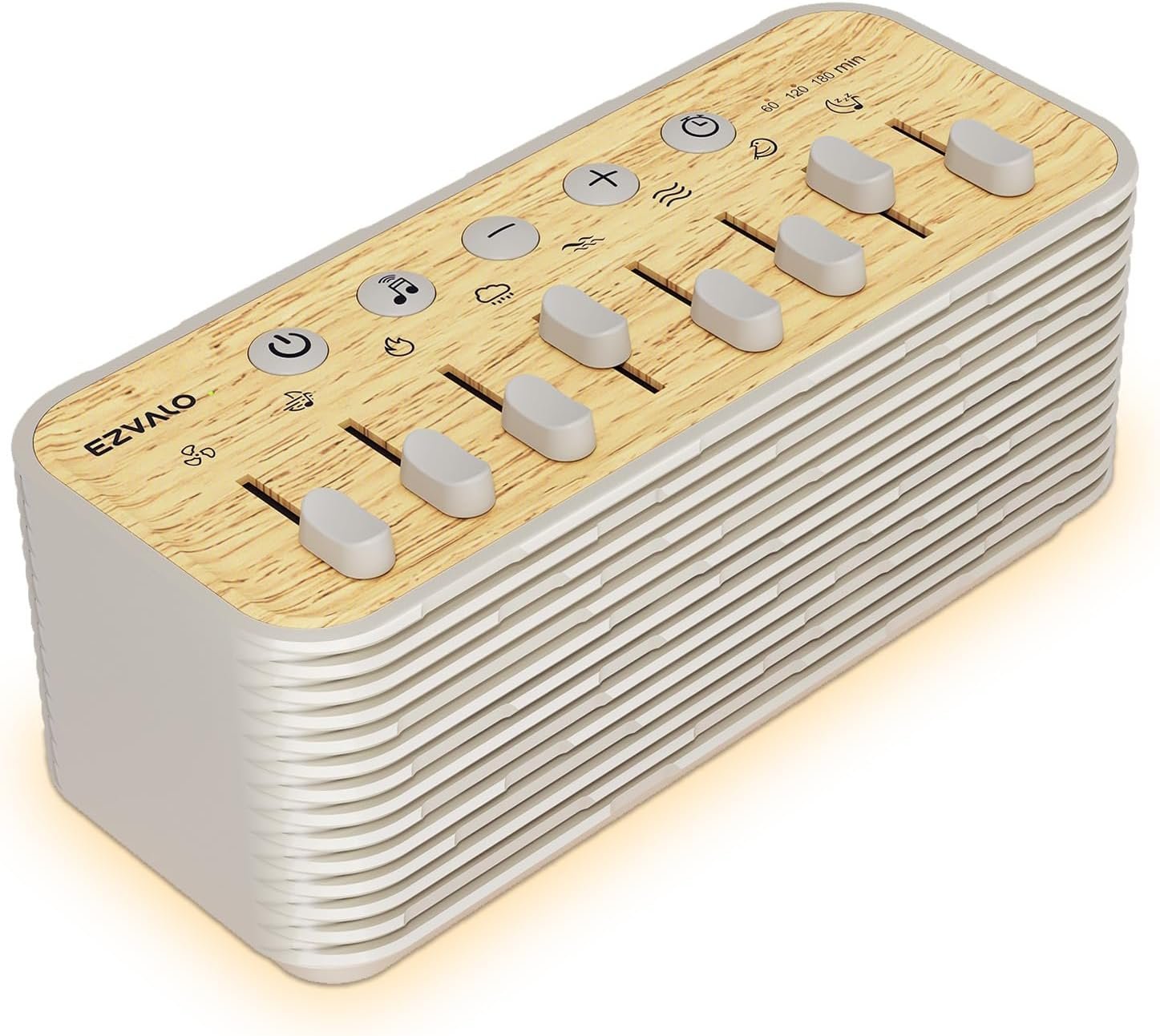 White Noise Sound Machine for Sleep, 255+ Natural Sound Combinations, Breathing Night Light with Sleep Timer, Volume Control, Rechargeable Bluetooth Speaker, Bedroom Relaxation Baby Kids Adults