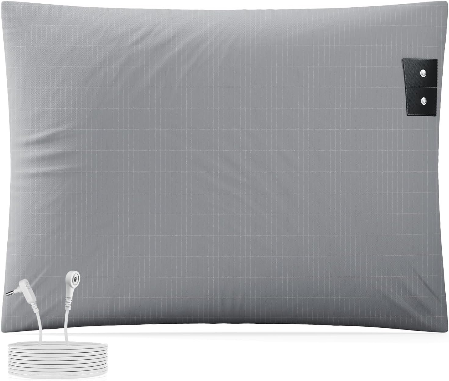 Grounding Pillowcase 20×30 Inch Gray, Conductive Grounding Pillowcase with 10% Silver Fiber, Soft, Skin-Friendly Fabric for Static Release