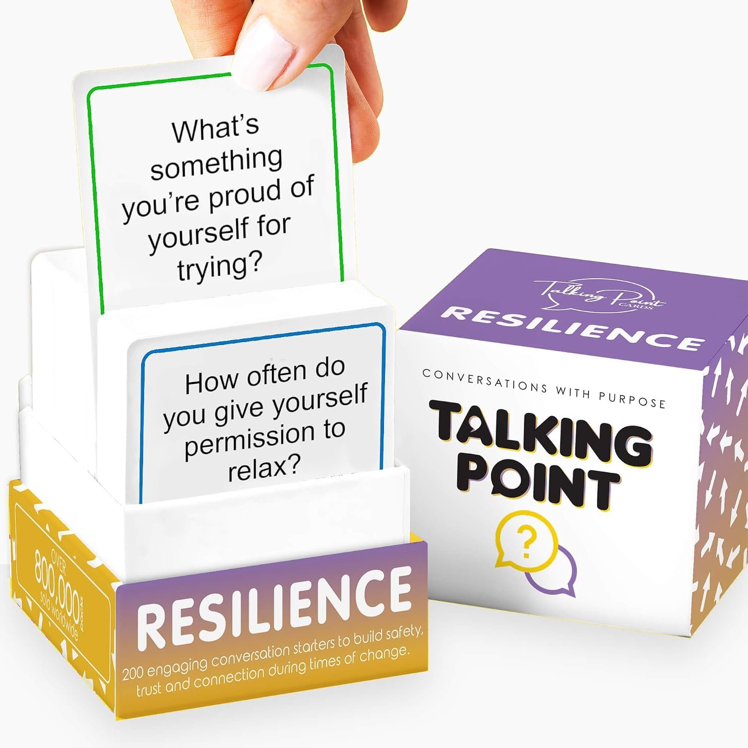200 Resilience Conversation Cards – Therapy & Mental Health Cards for Families & Teens – Build Trust & Connection Through Grief, Divorce & Transitions – Counselor Icebreaker Game