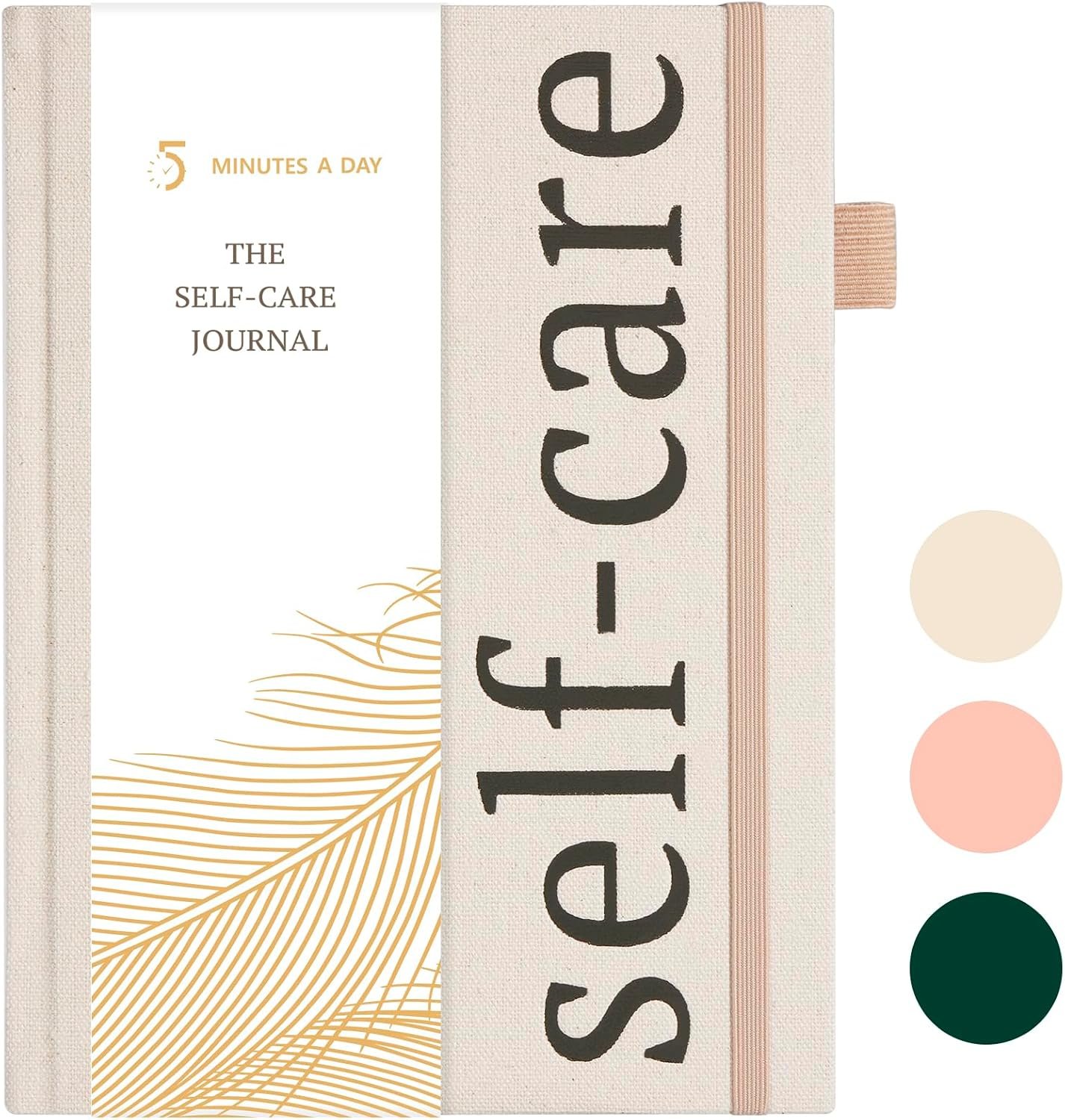 5 MINUTES A DAY Self-Care Journal – 91 Days Daily Reflection Notebook – Mental Health Journal, Anxiety & Guided Journal for Women & Men, Meditation & Mood Log, A5 (Beige)