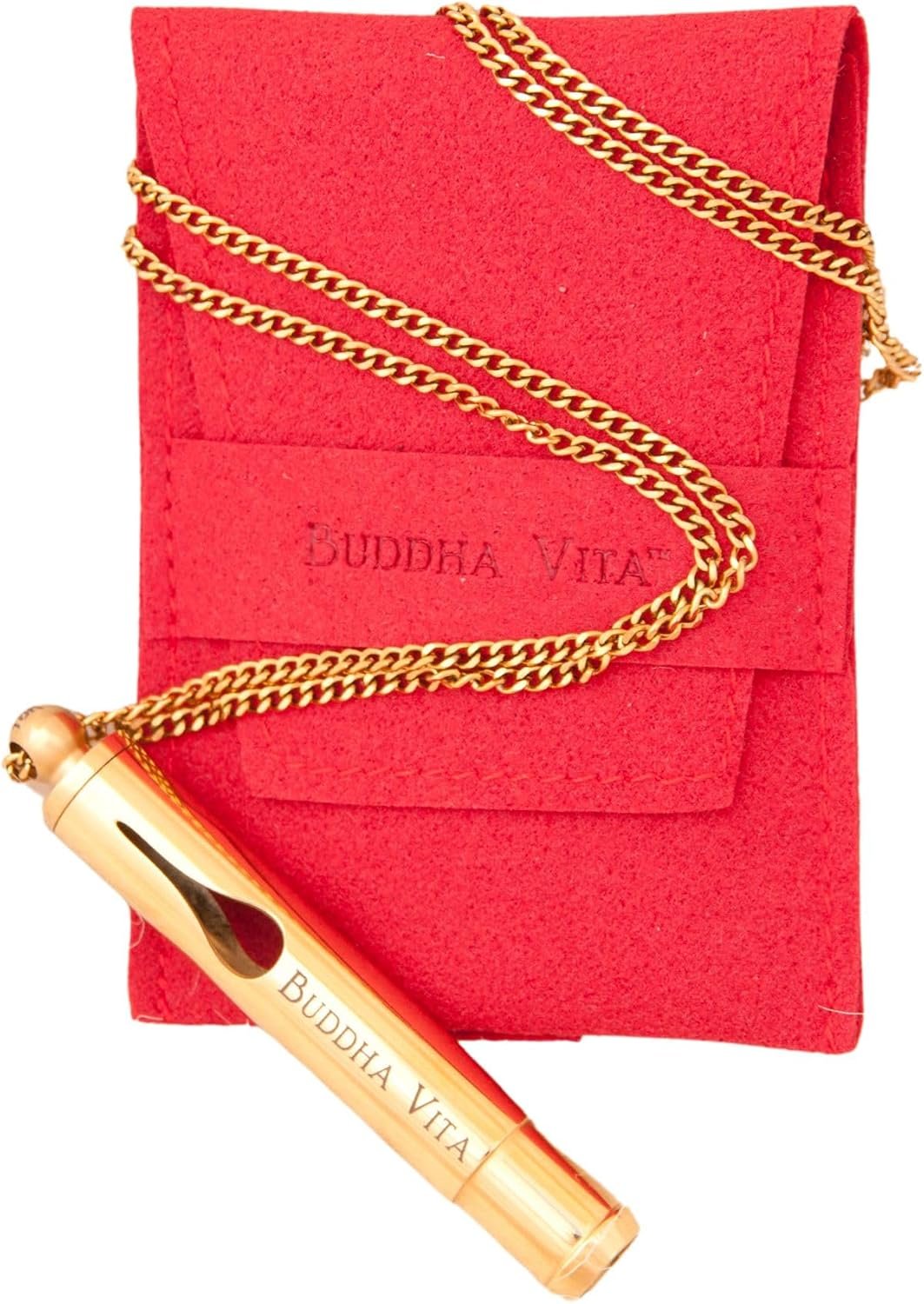 Breathing Necklace for Anxiety & Stress Relief, Meditation, Breathwork, Inner Calm, Focus & Mindfulness (18k Gold PVD) 528Hz Sound Healing Whistle + Self Care Journal eBook