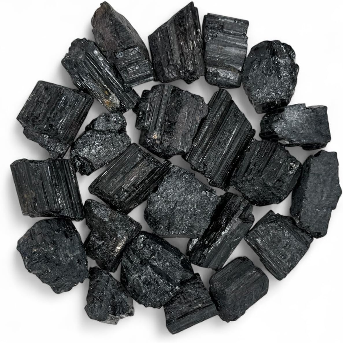Rough Black Tourmaline Crystals – Raw Natural Black Tourmaline Stones Bulk – Crystal Healing (1-2″, 3, count)