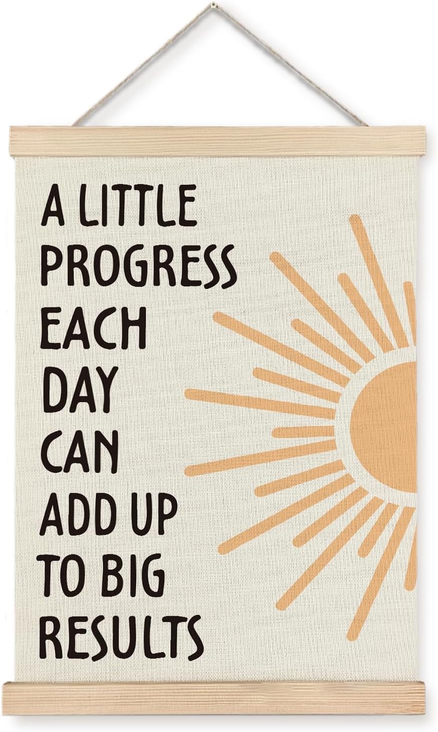 Supwhd Positive Affirmations Wall Decor, Inspirational Add Up to Big Results Office Wall Art, Motivational Quotes Wall Art for Office Classroom Home, 12×16