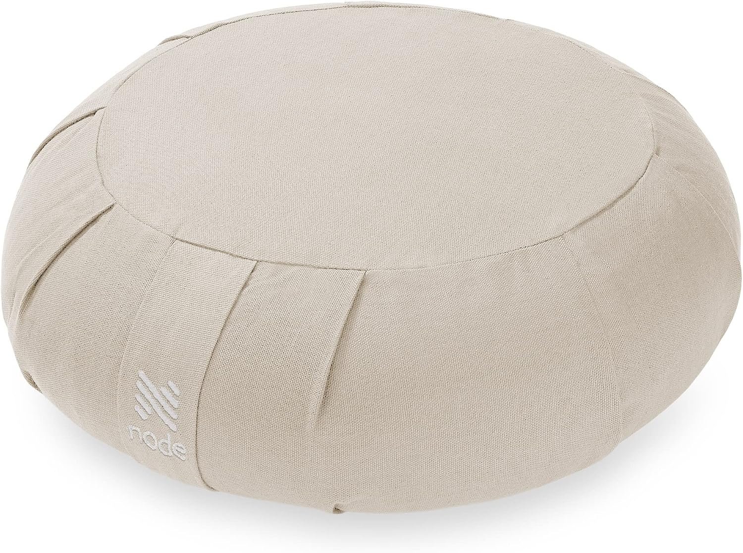 Zafu Meditation Cushion, 15″ Round Buckwheat Yoga Pillow with Organic Cotton Cover
