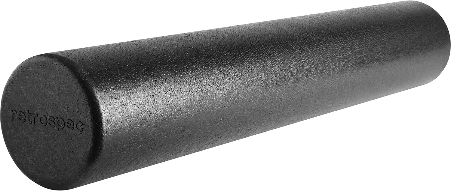Retrospec Relief Foam Roller High-Density EPP Extra Firm Round Foam Roller for Exercise, Massage Yoga, Pilates and Post Workout Muscle Recovery