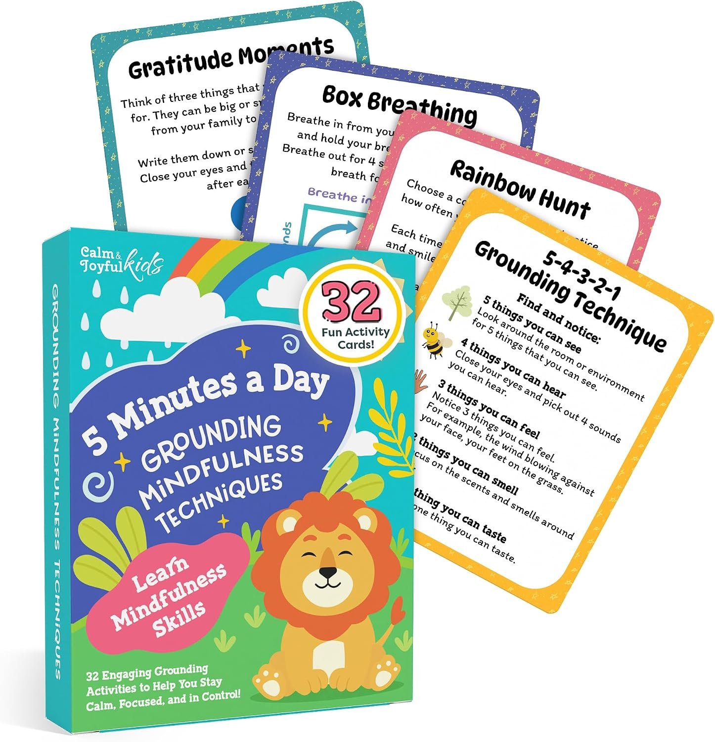 Mindfulness Cards for Kids – Social Emotional Learning Tools, Coping Skills, Self-Regulation Flash Cards, Therapy Resources, Preschool, Special Needs, ADHD, Autism, Counseling Supplies, Learning Game