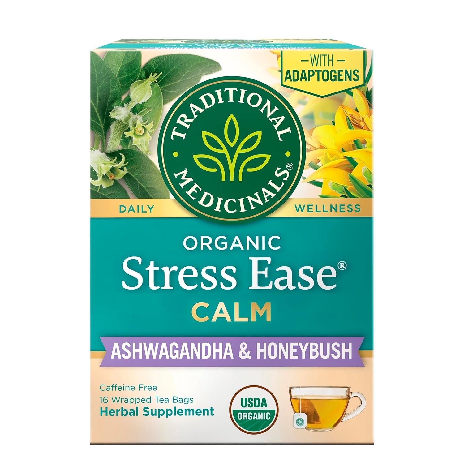 Traditional Medicinals Organic Stress Ease Calm, 16 Tea Bags