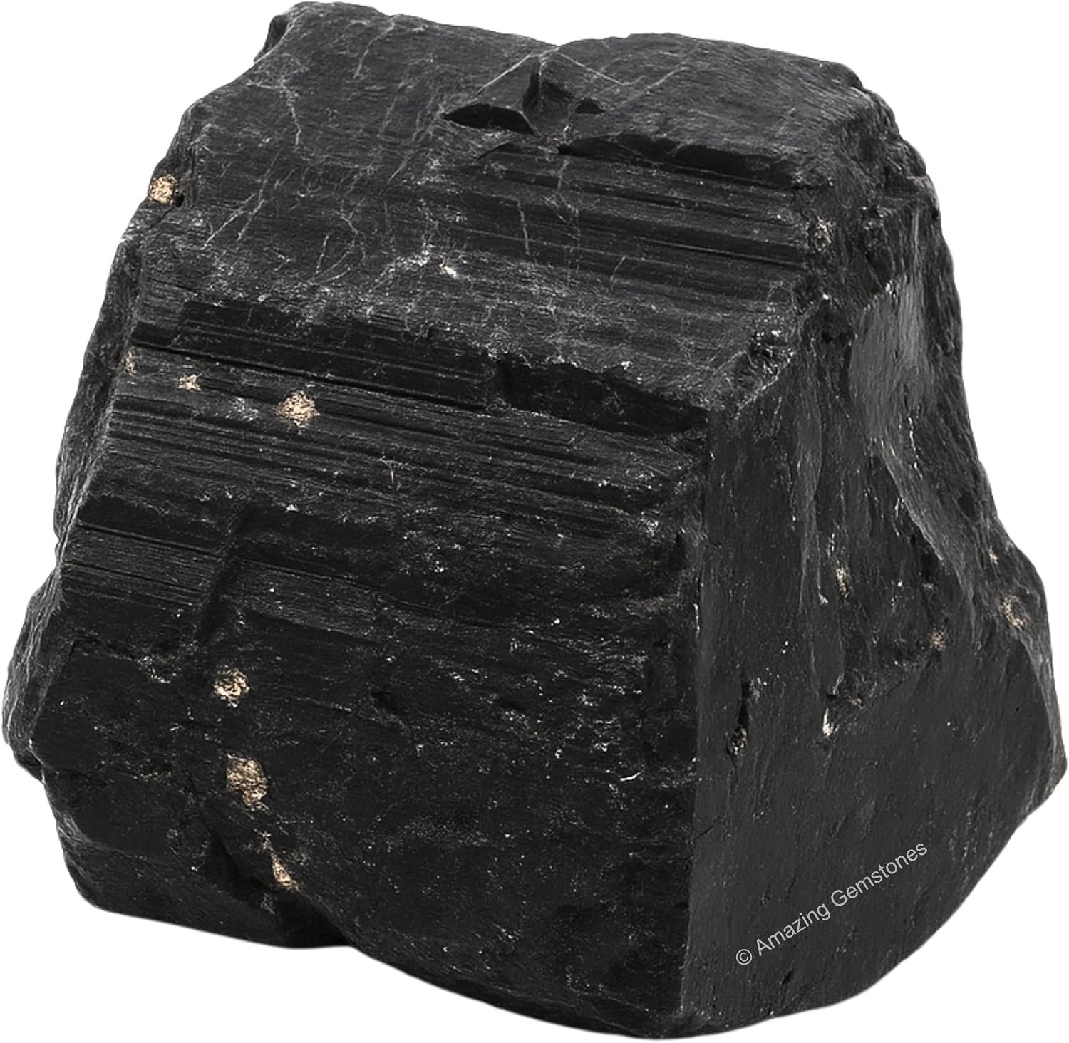 Amazing Gemstone Black Tourmaline Raw Protection Crystals and Healing Stones, Natural Rocks for Tumbling and DIY Raw Stones and Crystals (1 Piece)