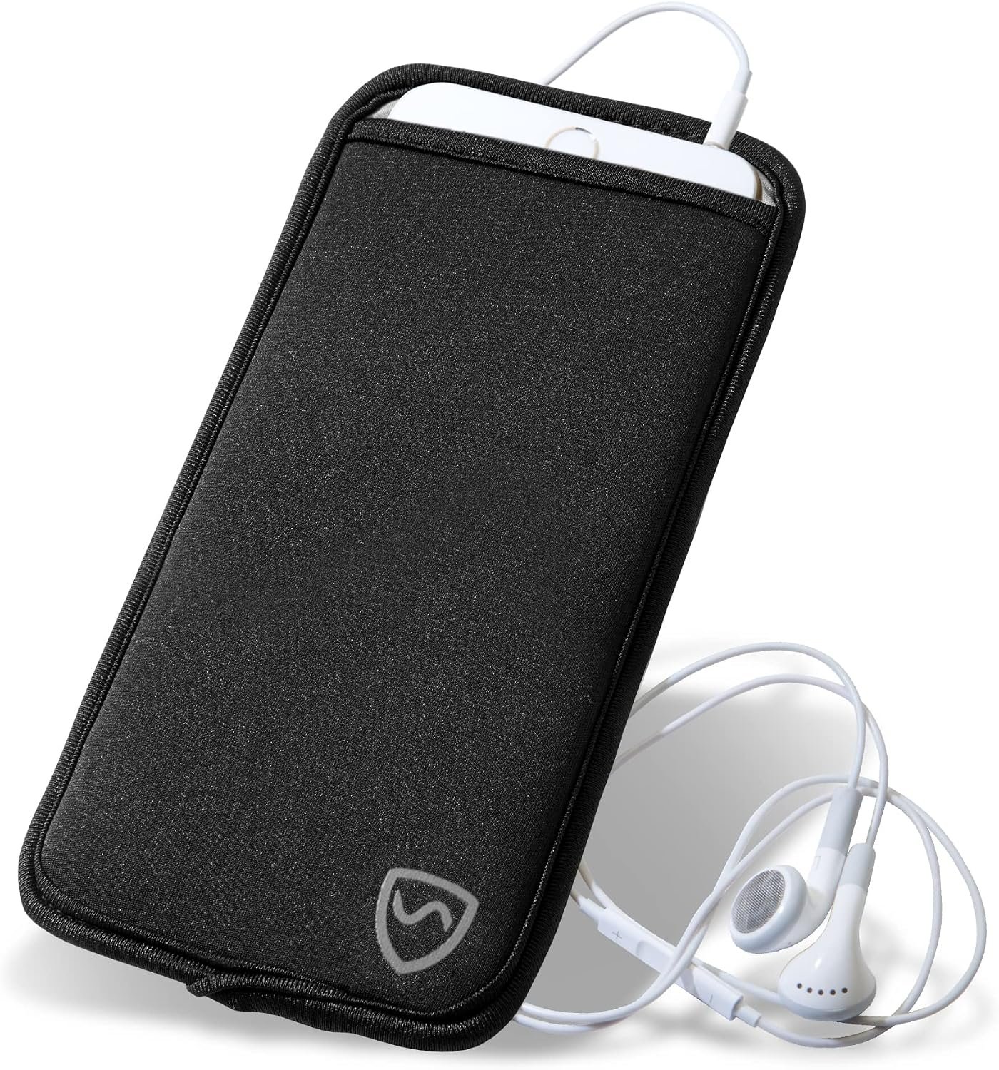 SYB Shield Your Body EMF Blocker Phone Case, Powerful Radiation Blocker for Cell Phone, Durable Anti Radiation Cell Phone Case, Black, XXL, for Phones Up to 4.33-Inches Wide (11 x 19 cm Pouch Size)