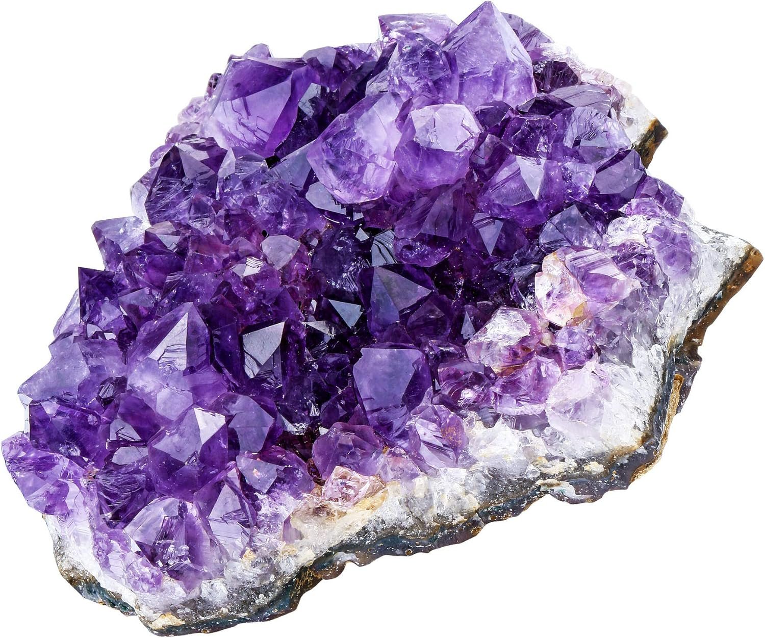 Top Plaza Natural Amethyst Geode Cave Healing Crystal Stones Rock Cluster Druzy Witchcraft Raw Amethyst Gemstone Specimen (0.18-0.33 Pound)