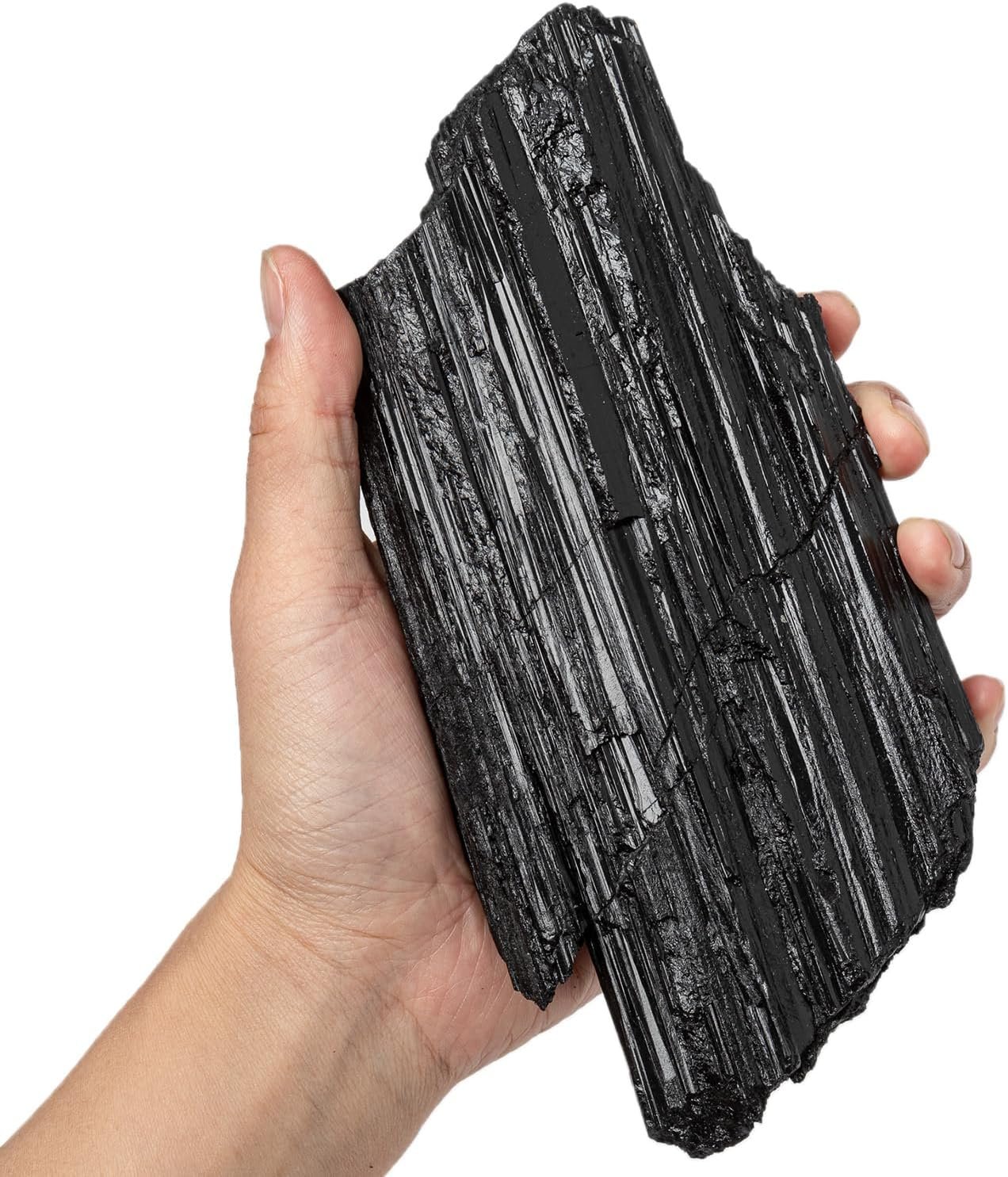 Large Raw Black Tourmaline Crystal Natural Rough Stone Healing Crystals for Meditation Reiki Energy Decoration 1.5-2lbs