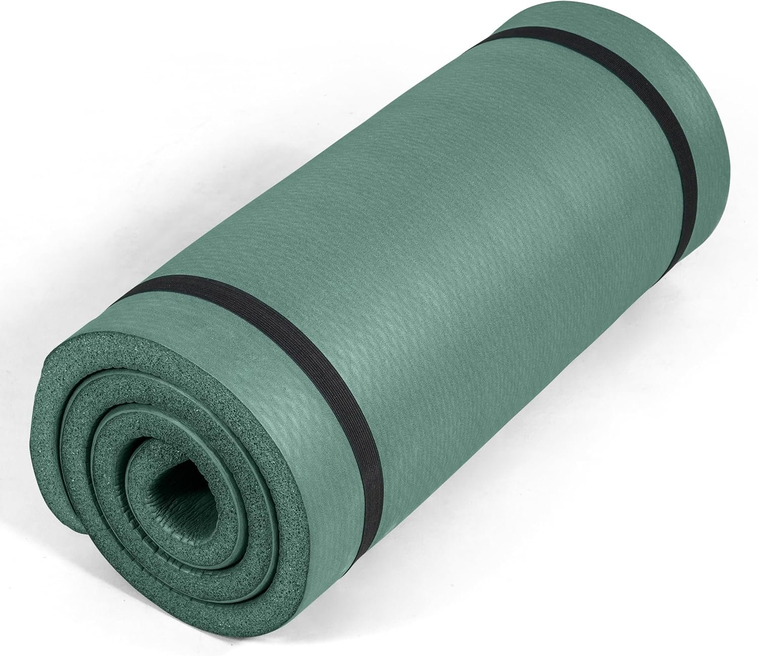 Tone Fitness 1-Inch Thick Yoga Mat | High-Density, Non-slip Exercise Mat with Carrying Strap for Yoga, Pilates, & Home Gym Workouts | Multiple Options