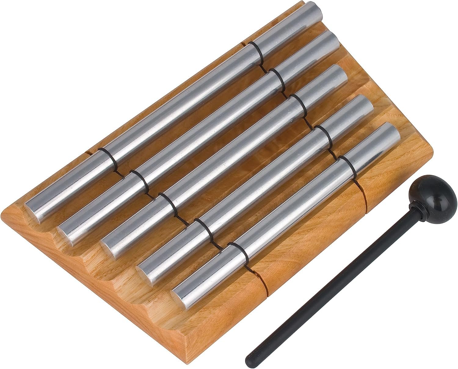Woodstock Wind Chimes Zenergy Quintet Hand Bell Chime, 5 Tone 8.5 – Inch, Bell Percussion Instrument for Meditation, Yoga, Classrooms, Offices, Great for Awareness, Relaxation (ZENERGY5)