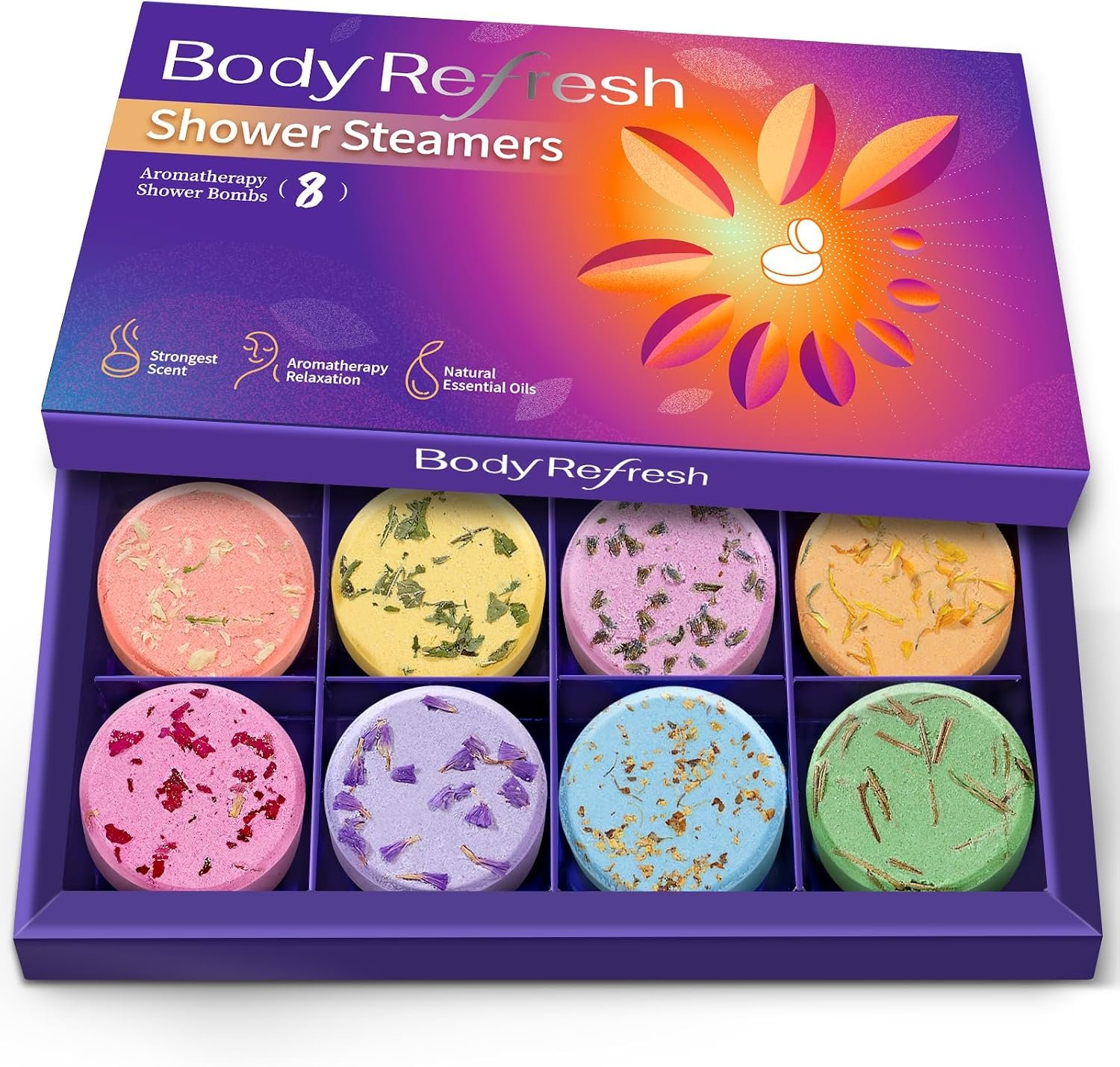 Shower Steamers Aromatherapy – 8 Pack Shower Bombs with Essential Oils, Gifts for Mom Wife, Birthday Gifts for Women Self Care Relaxation Home SPA Teacher Appreciation Gift