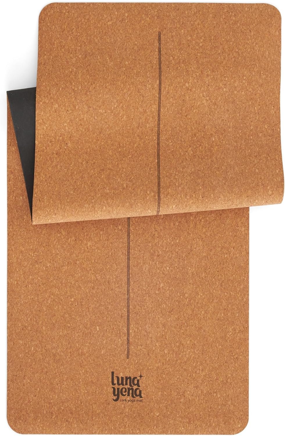LunaYena Cork Yoga Mat – Eco-Friendly Non-Slip Natural Cork & Non-Toxic Rubber Base for Women & Men, 4mm Thick for Hot Yoga/Pilates/Fitness, 72″x24″ Durable Sustainable Design for Home/Studio/Outdoor