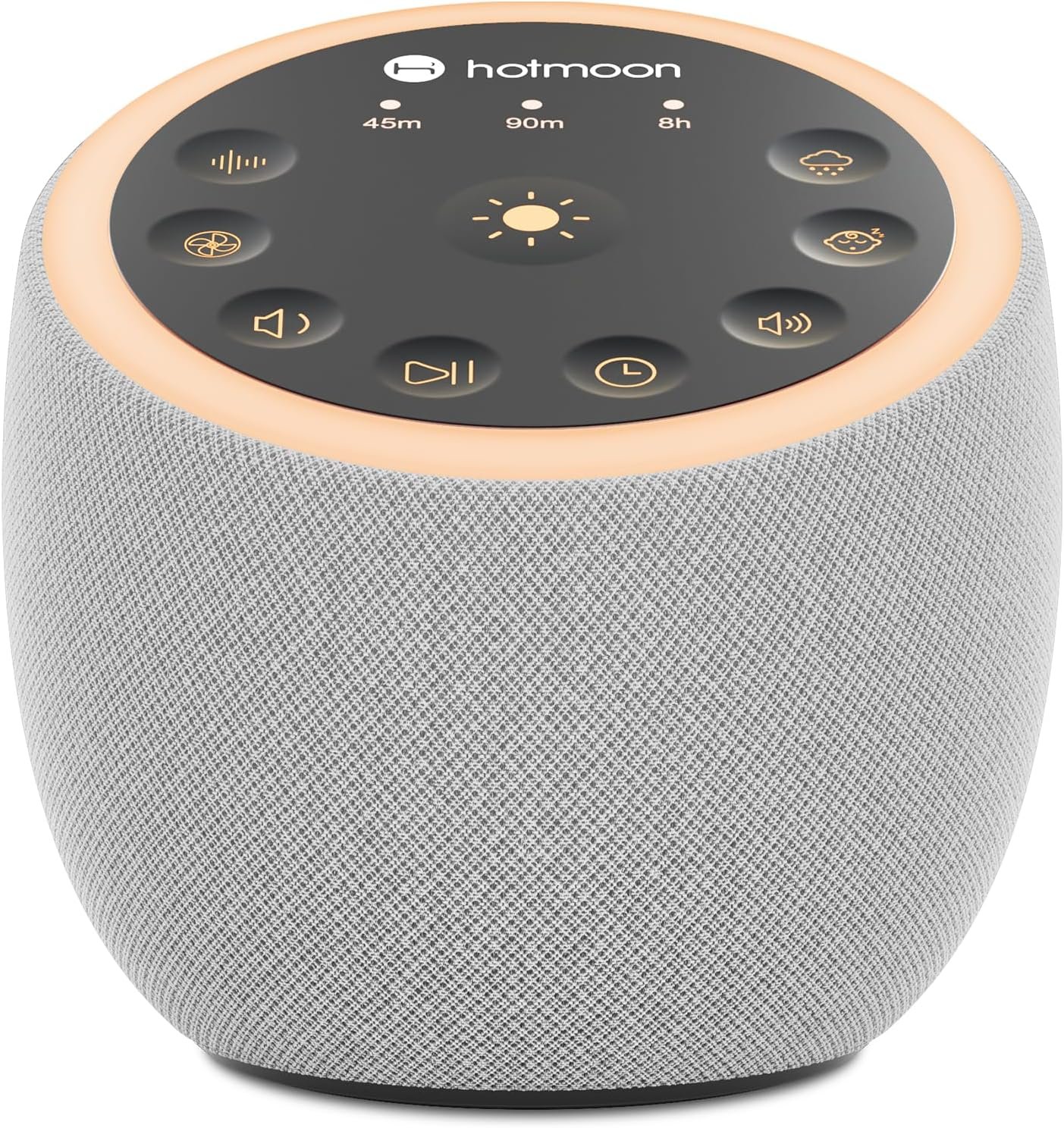 Hotmoon Sound Machine for Sleep, Cocoon 2 White Noise Sound Machine with 40 Relaxing Sounds, Dual-Speaker & Timer, 8 Night Light, Pink Brown Green Noise for Sleeping Adults, Office Privacy, Plug-in