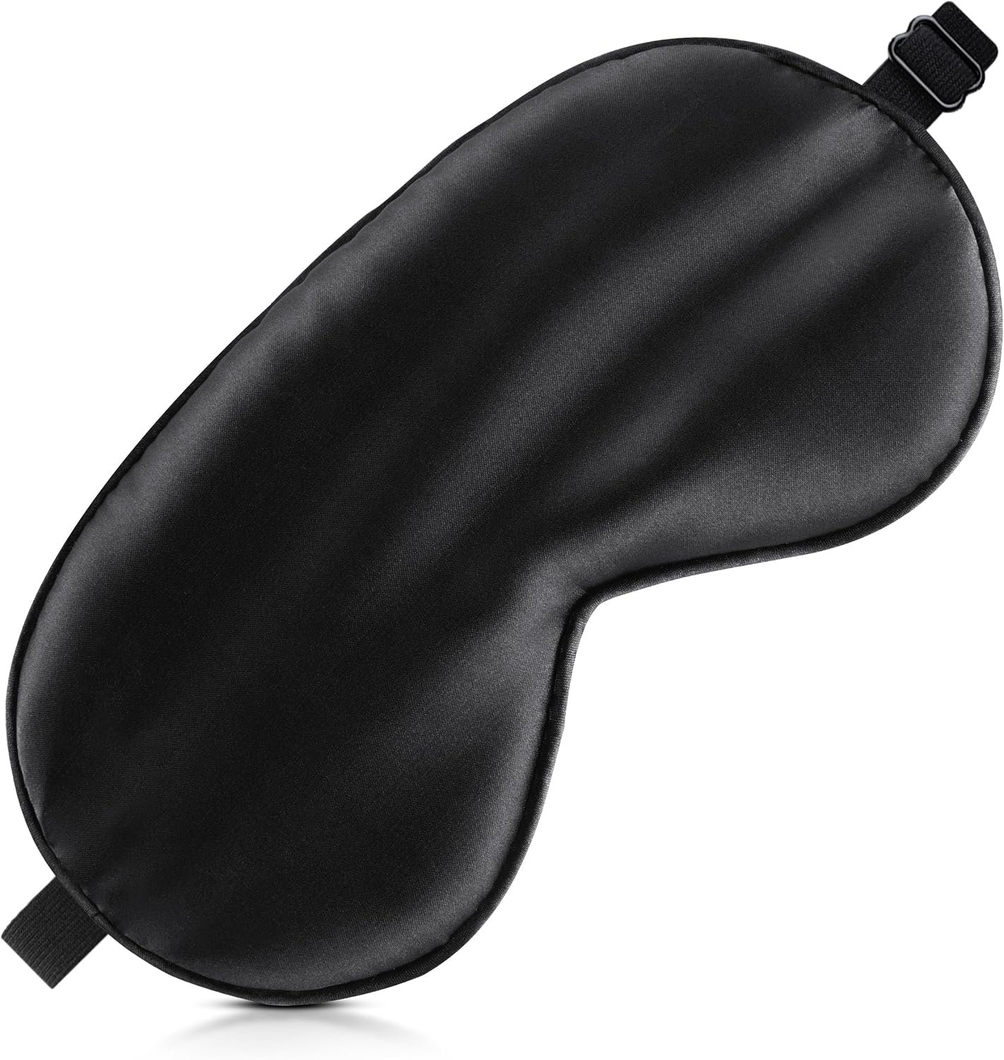 Sleep Mask Silk Eye Mask for Men Sleeping Mask, Adjustable Elastic Strap for Night Shading Sleep Mask, Soft and Comfortable for Both Men and Women(Black)