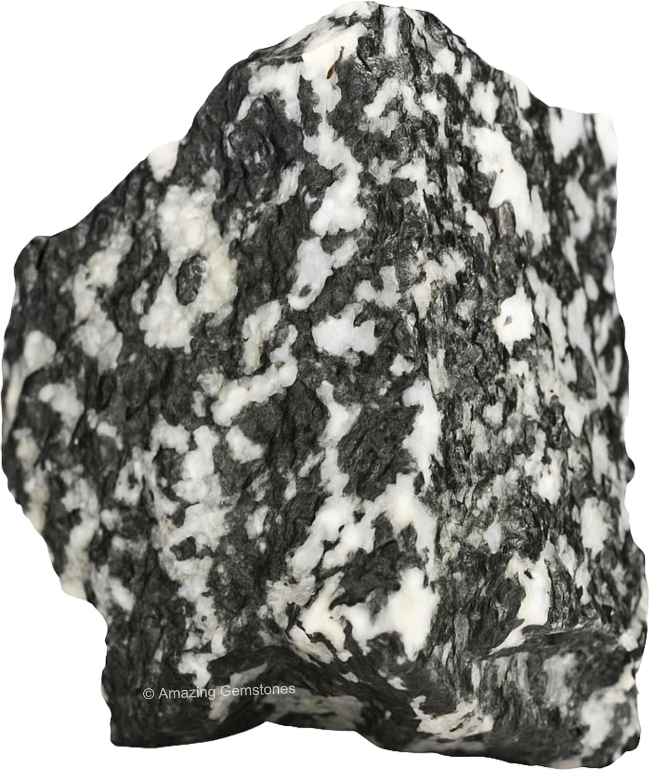 Amazing Gemstone Black & White Tourmaline Raw Crystals and Healing Stones, Natural Rocks for Tumbling and DIY Raw Stones and Crystals (1 Piece)