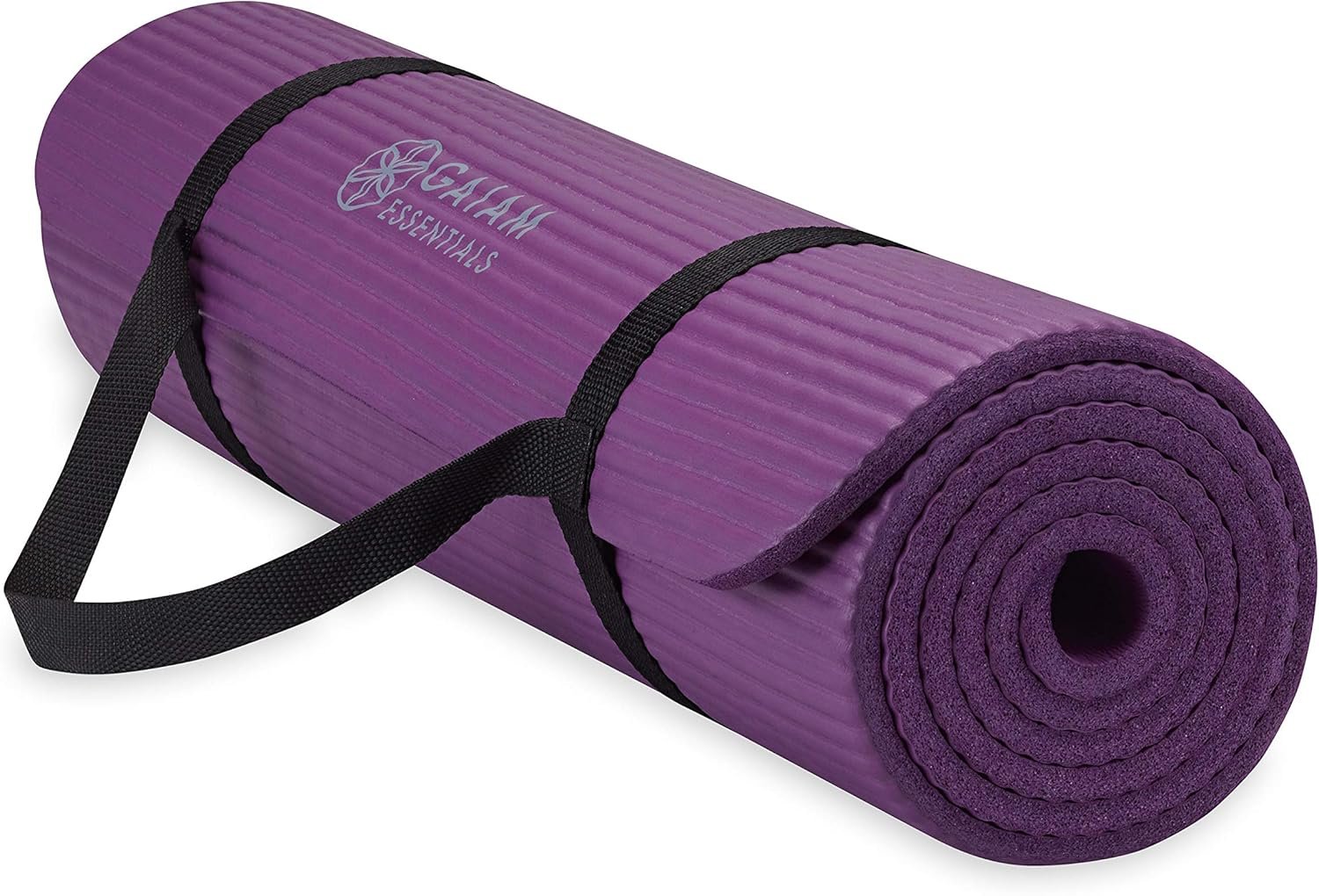 Gaiam Thick Yoga Mat with Easy-Cinch Carrying Strap