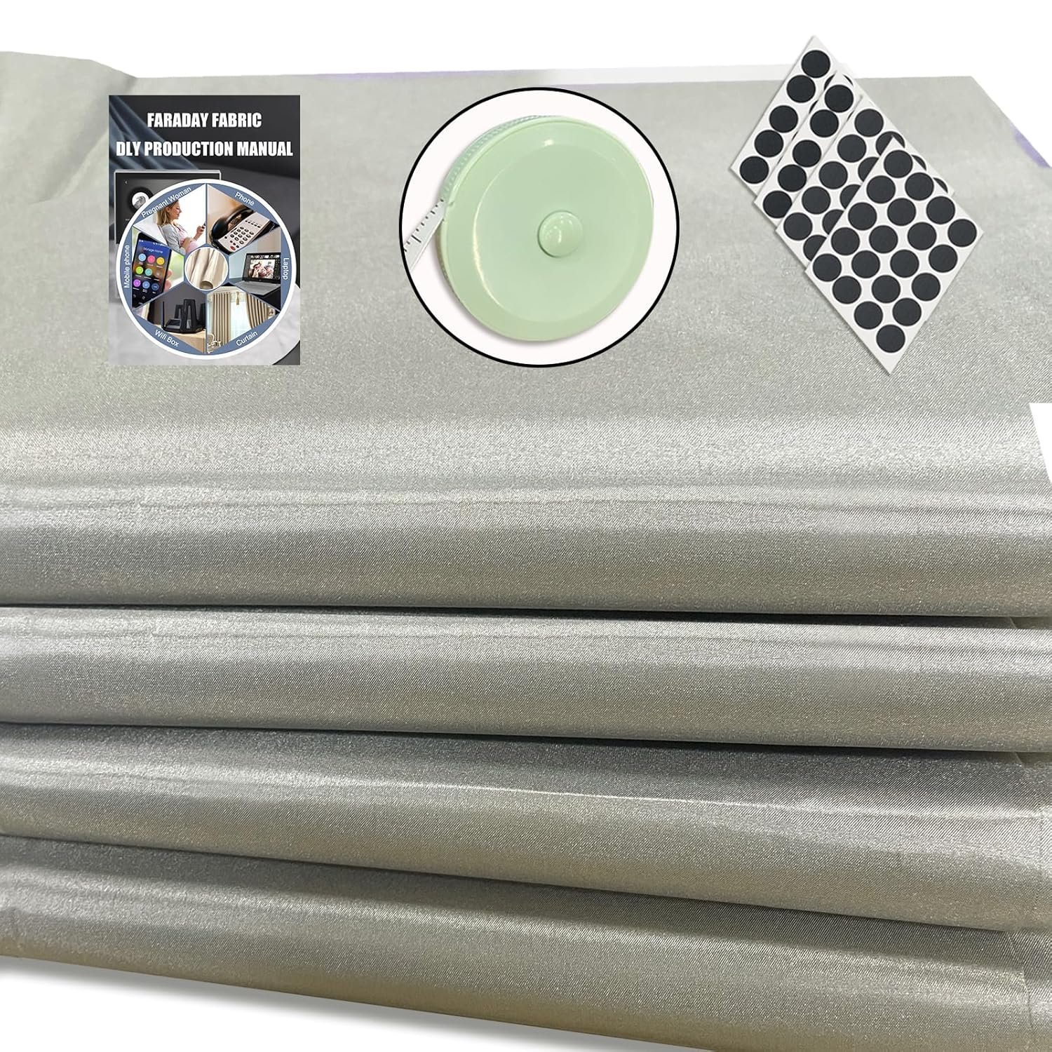 Faraday Fabric 43″ W×118″ L(Big 3 Yards) Faraday Military Grade Conductive Material