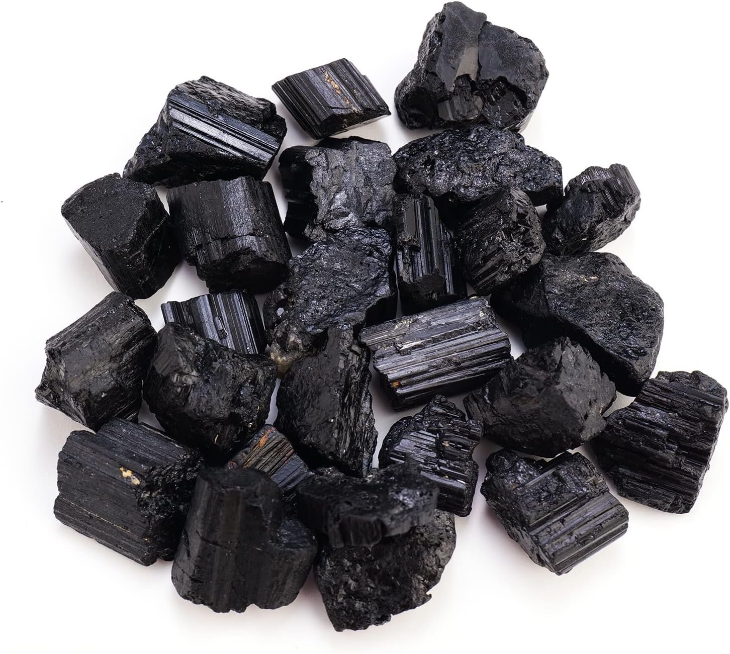 Apengshi Natural Black Tourmaline Raw Stone 1/2 lb（230g） Bulk Rough Natural Reiki Energy Purification Negative Energy Healing Crystal Chakra Balance Spiritual Gift