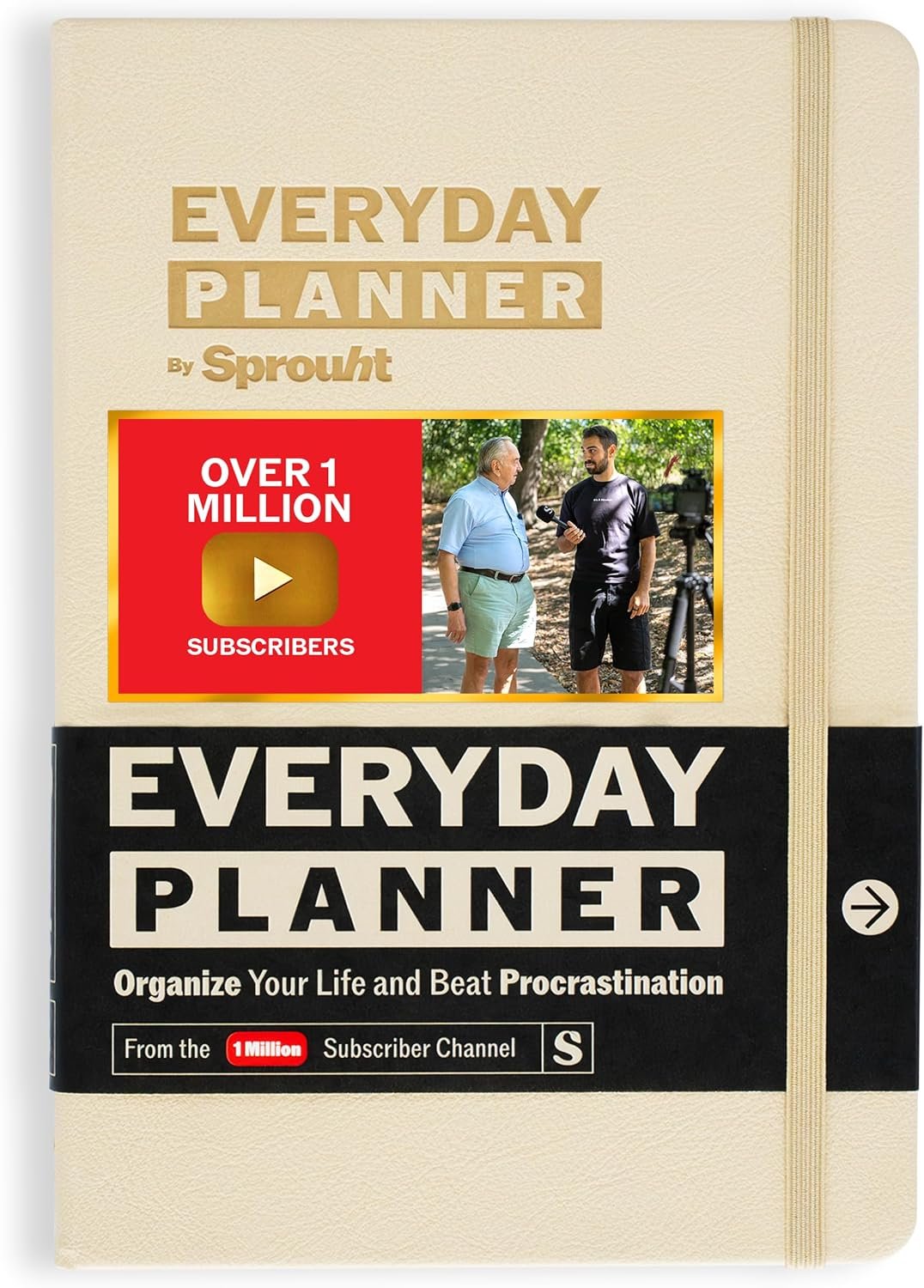 Undated Daily Planner | 90 Day Daily & Weekly Productivity Journal with Hourly Schedule, To Do List, Goal Tracker & Habit Tracker | ADHD Planner for Men & Women | Hardcover Agenda (Cream)