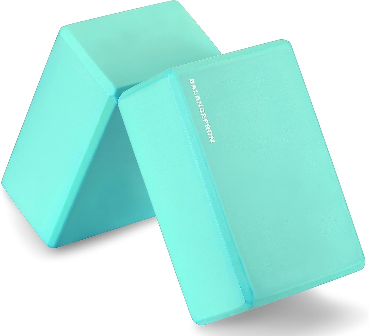 Fitvids Set of 2 High Density Yoga Blocks, 9″x6″x4″ Each, Pair, Multiple Colors