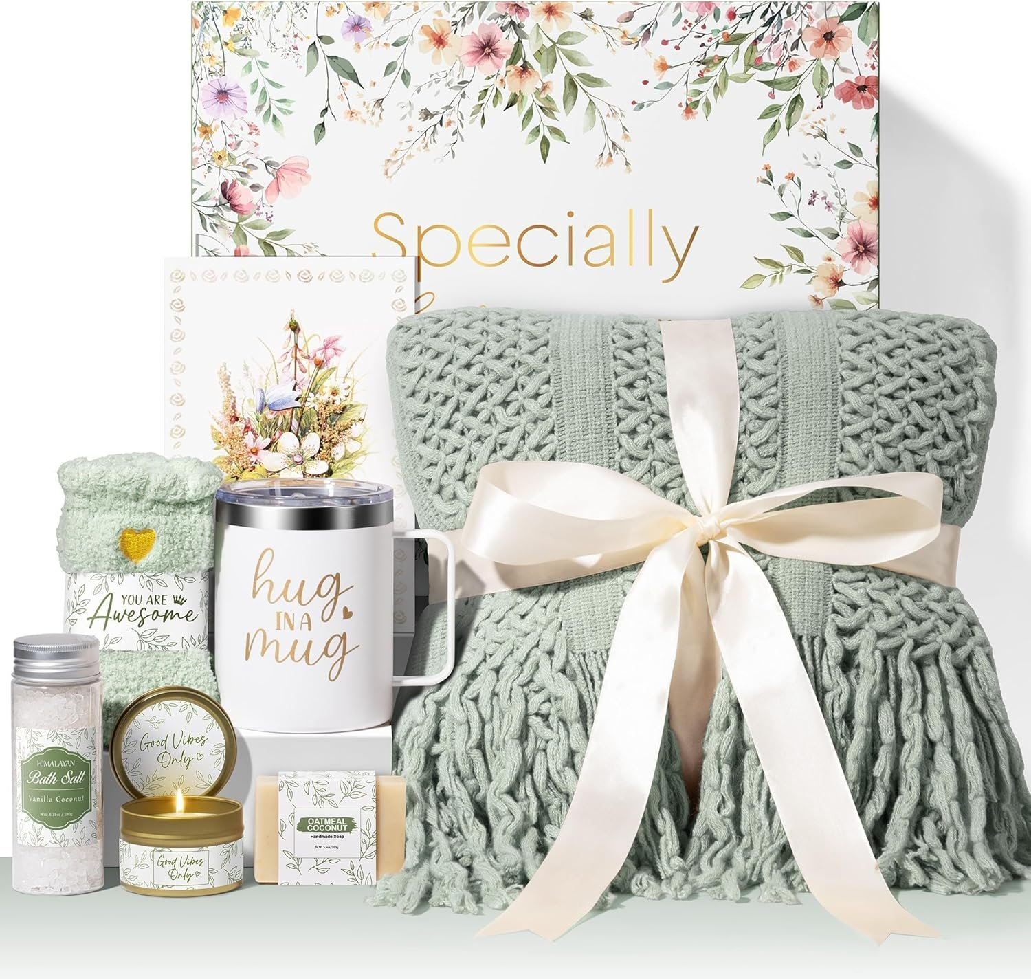 Self Care Gifts for Women Get Well Soon Gifts, Birthday Gifts for Women Care Package, Sympathy Gift Baskets Spa Gifts Set, Christmas Thinking of You Inspirational Gifts for Mom Her Friend Sister Wife