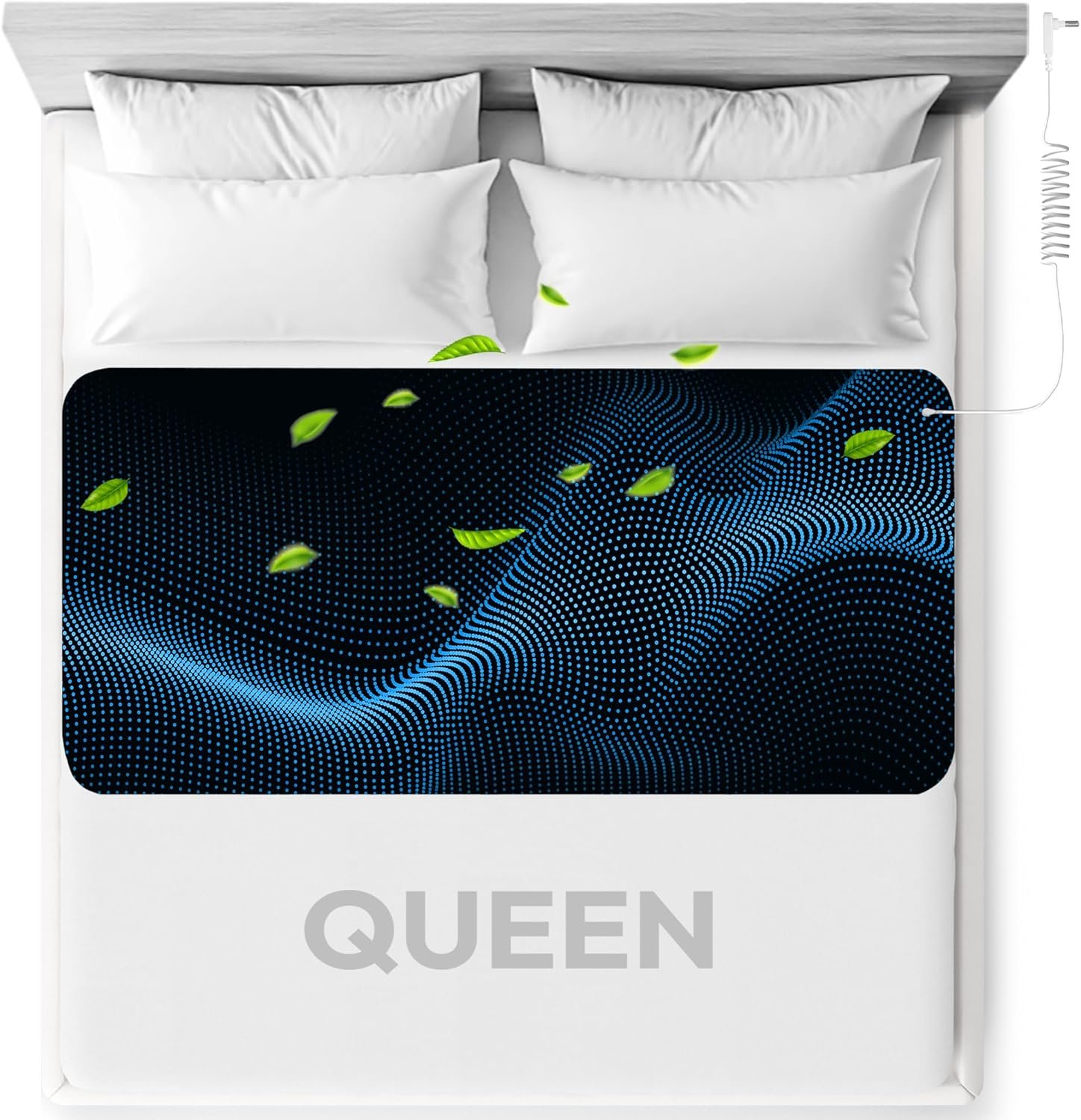 Grounding Sleeping Mat for Bed – Queen Size Mattress Cover Pads (27″x60″) Product Kit for Feet Sleep Rest Yoga Workout Pain Relief Balance Wellness – Earth Connected Grounded Mat