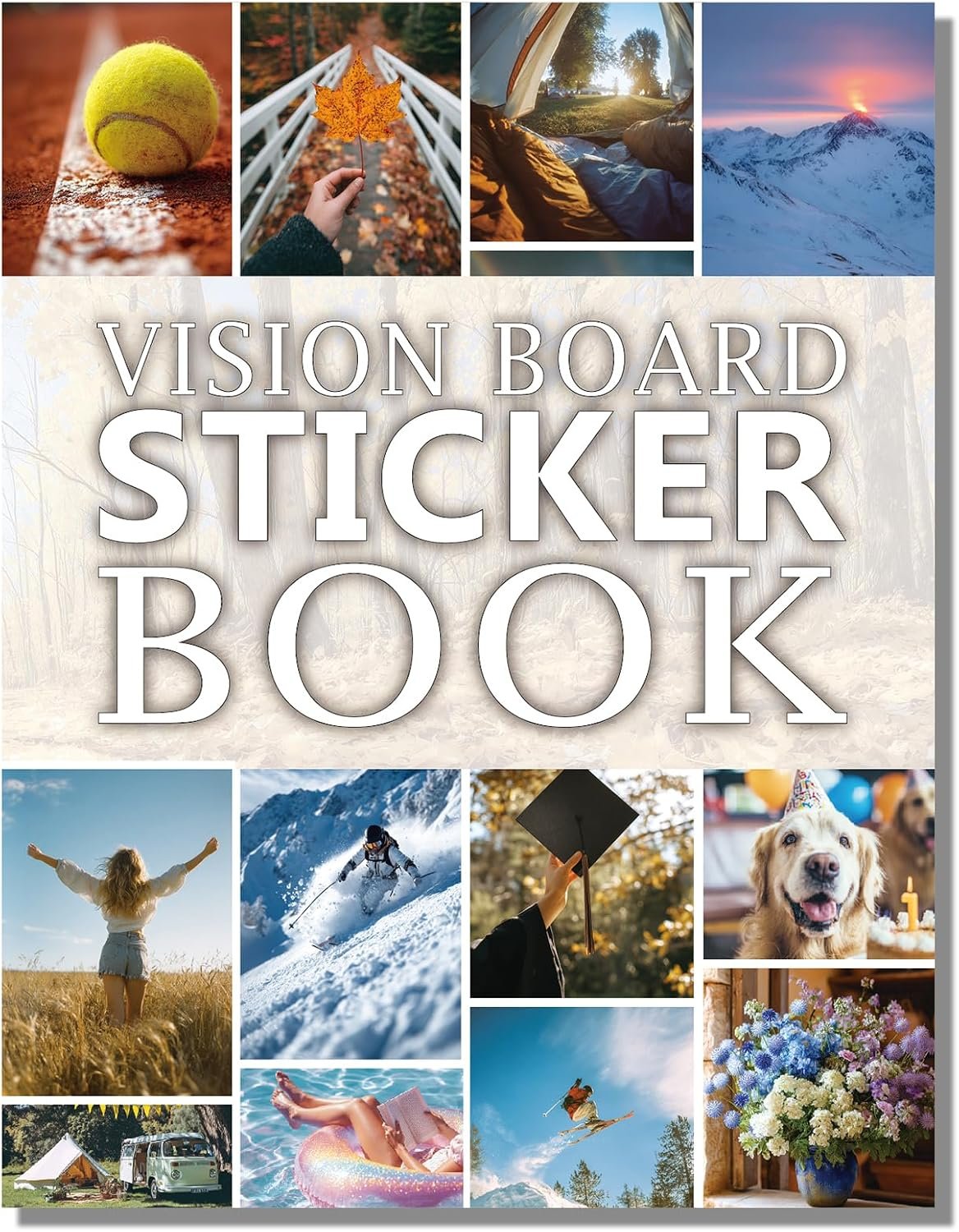 Sawnfay Vision Board Book – 2026 Vision Board Sticker Book, with Motivational Images & Quotes, Vision Board Kit & Supplies for Women