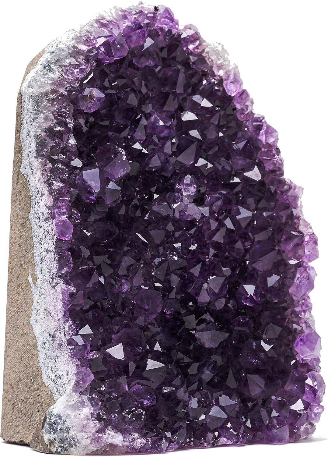Natural Amethyst (3 lb to 4 lb) – 4.5″ to 7.5″ Height – Crystal Clusters Stone from Uruguay Raw Geode Quartz – Deep Purple Color