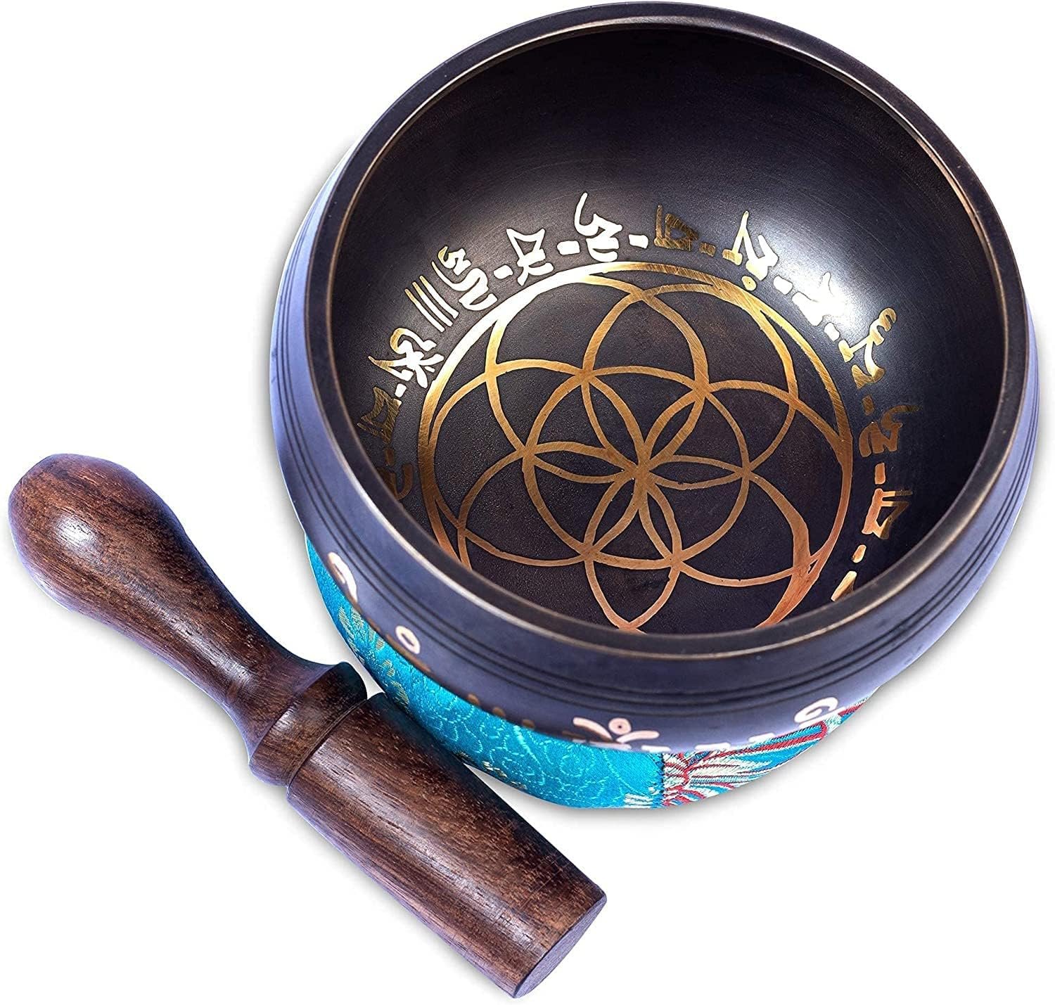 Tibetan Singing Bowl Set Brass – Master Healing Grade – Authentic Handcrafted Sound Bowl by Himalayan Bazaar