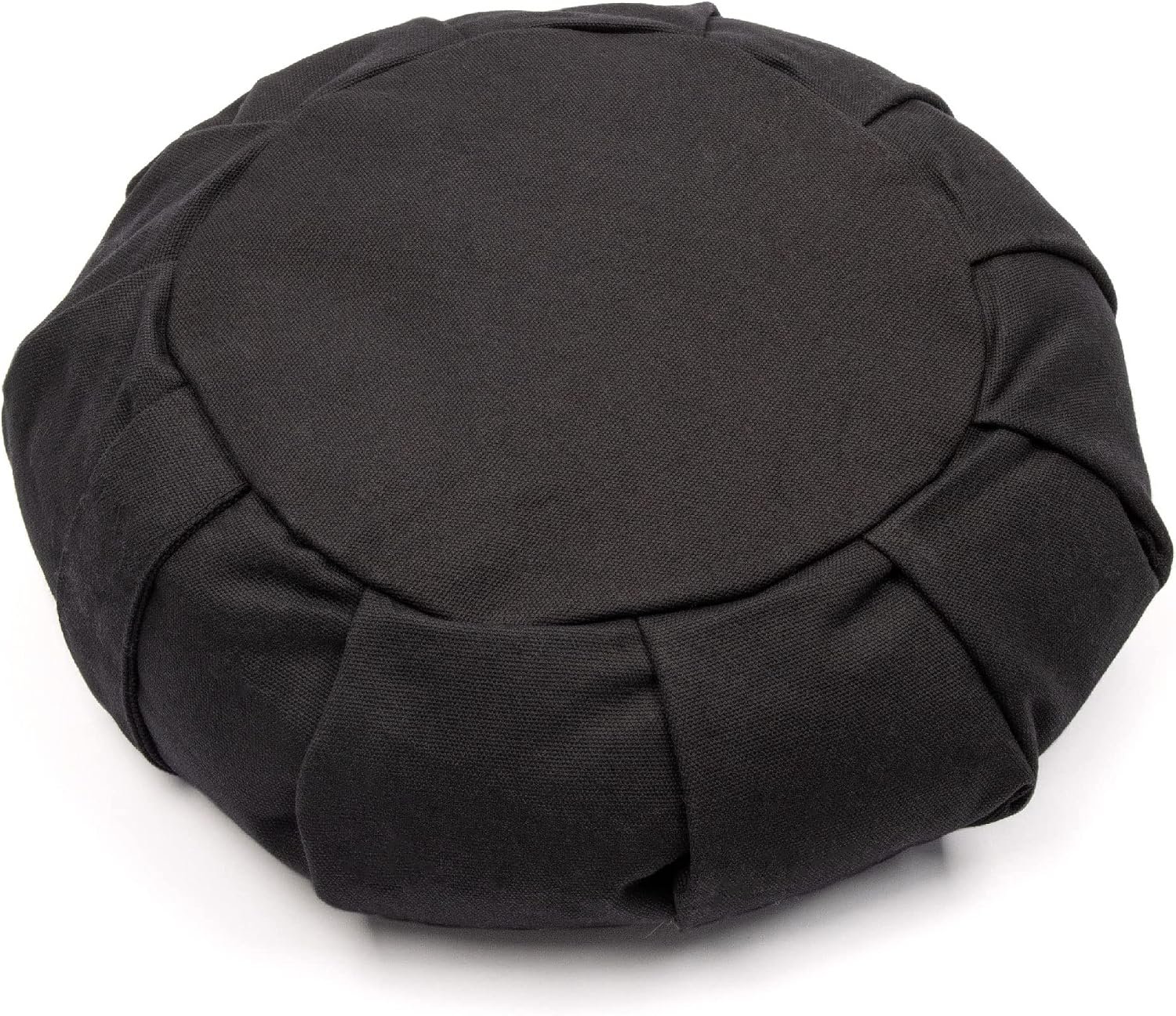 Myga Zafu Yoga Meditation Cushion with Washable Cover – Floor Cushion Pillow with Natural Buckwheat Filling – Soft Round Cotton Design for Meditating or Pranayama Exercises