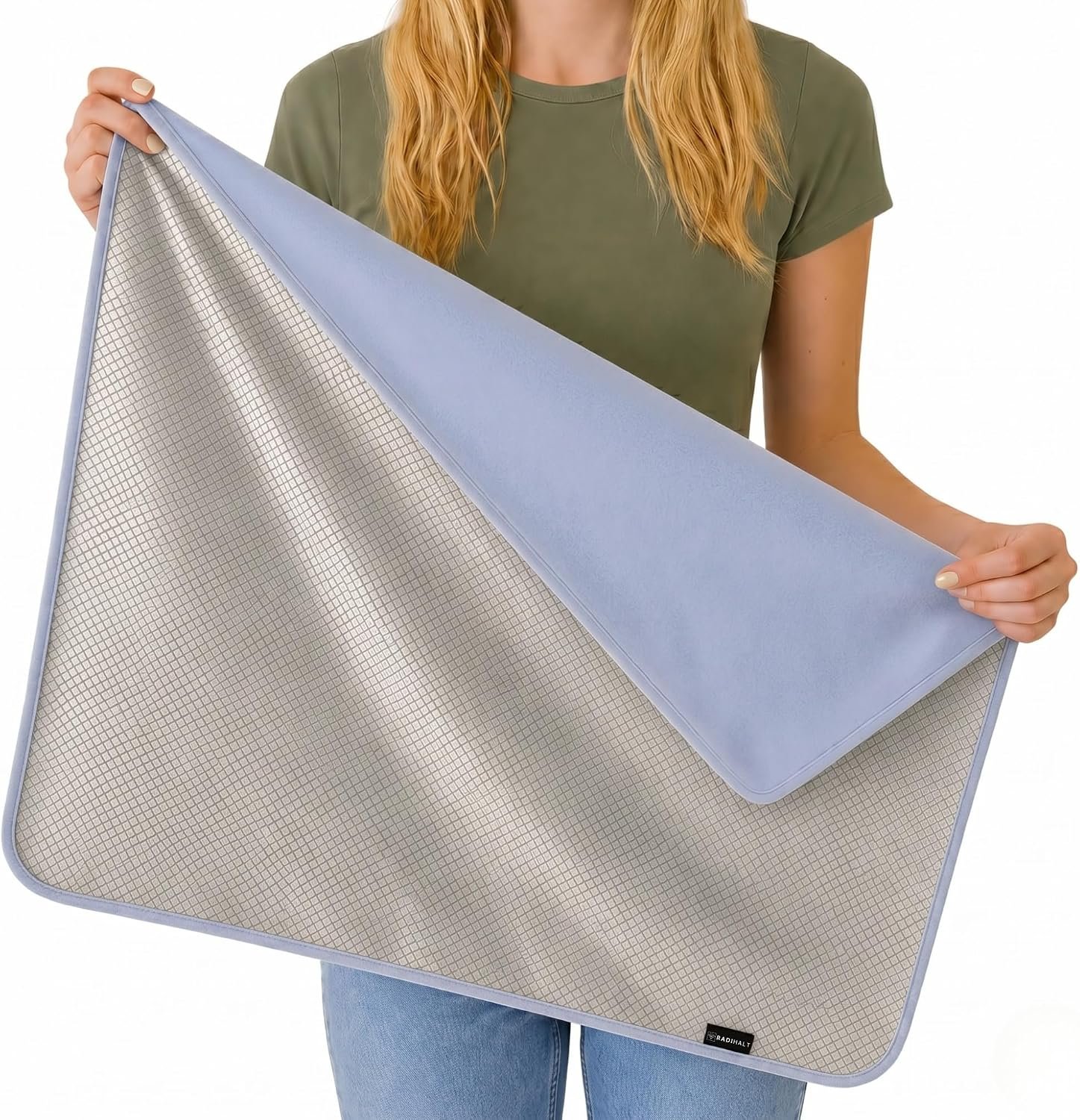 EMF Protection for Cell Phone – EMF Blanket Blocker with Faraday Fabric for Radiation Protection While Using Your Laptop and Phone (36×30)